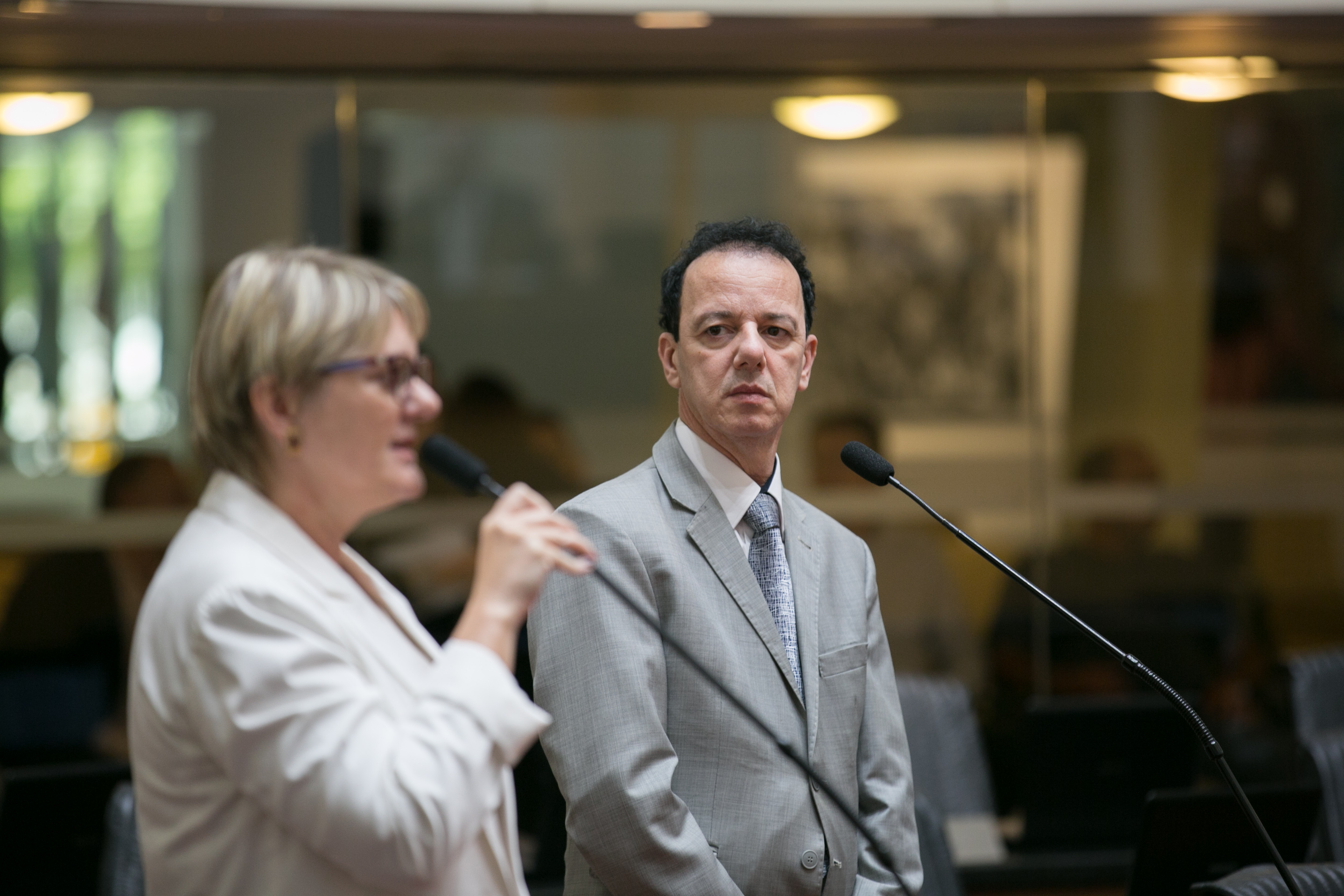 Deputada Luciane Carminatti (PT) e Deputado Ismael dos Santos (PSD)
