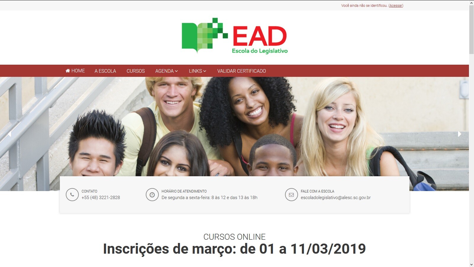 Estão abertas as inscrições para os cursos EaD da Escola do Legislativo