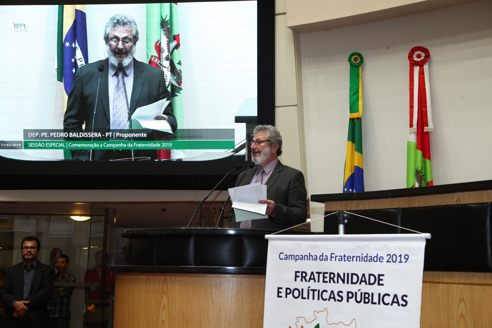 Deputado Padre Pedro Baldissera foi o proponente da sessão.
