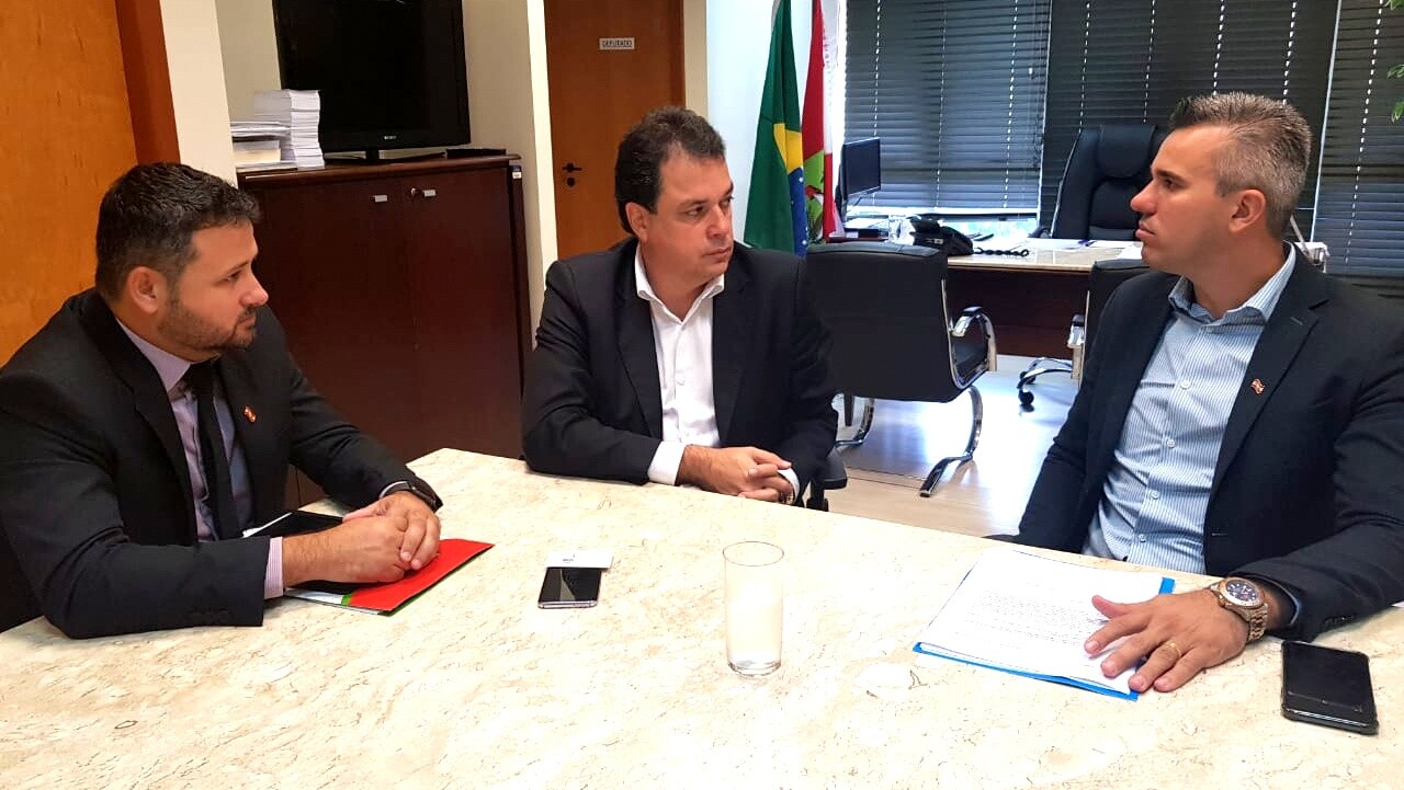 Deputado Rodrigo Minotto recebe secretário da Casa Civil