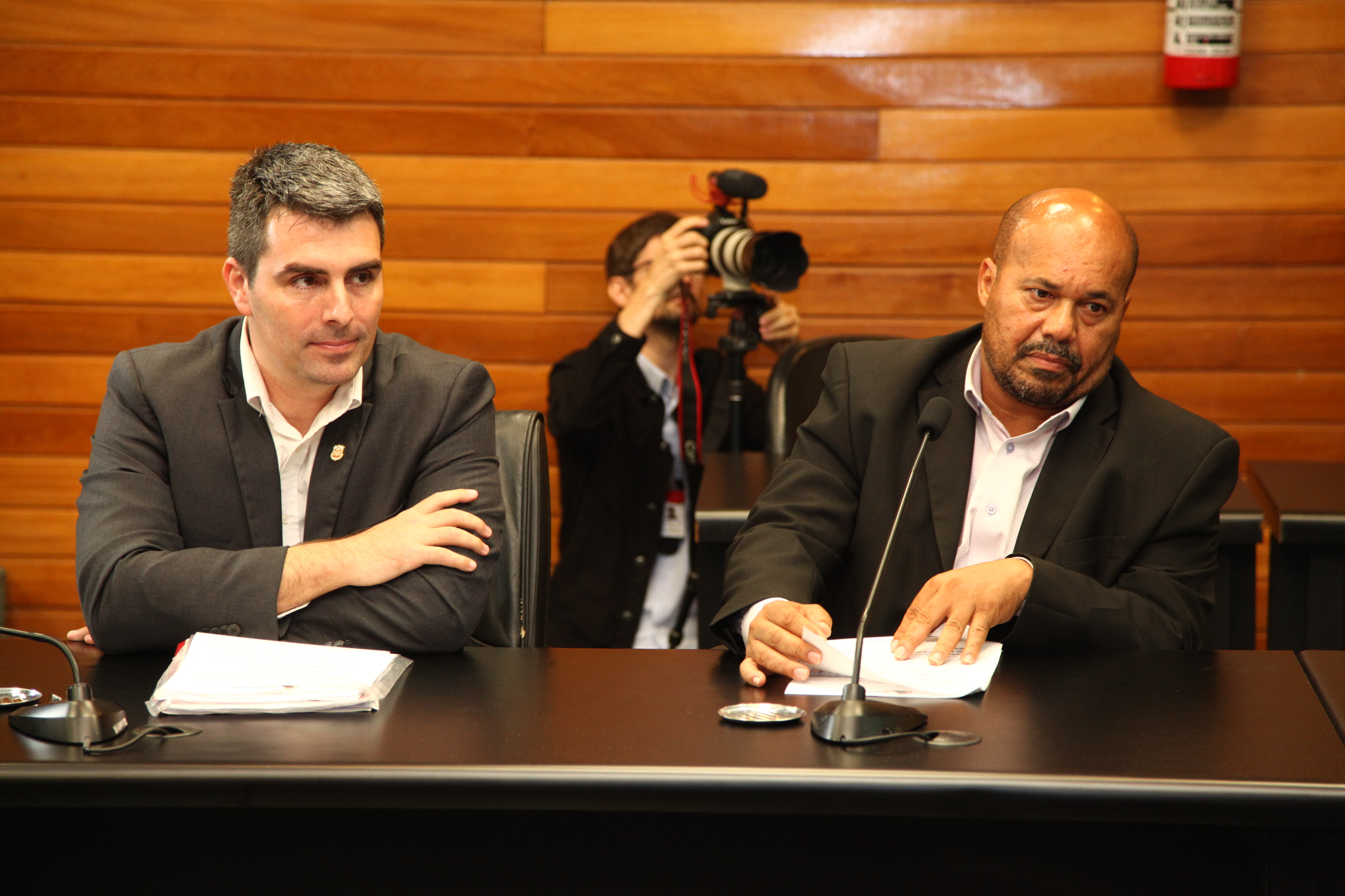 Comissão de Segurança Pública - Fauner Cauon, presidente do Simpol  (E) e svaldo Gerônimo de Souza, presidente da Assesp