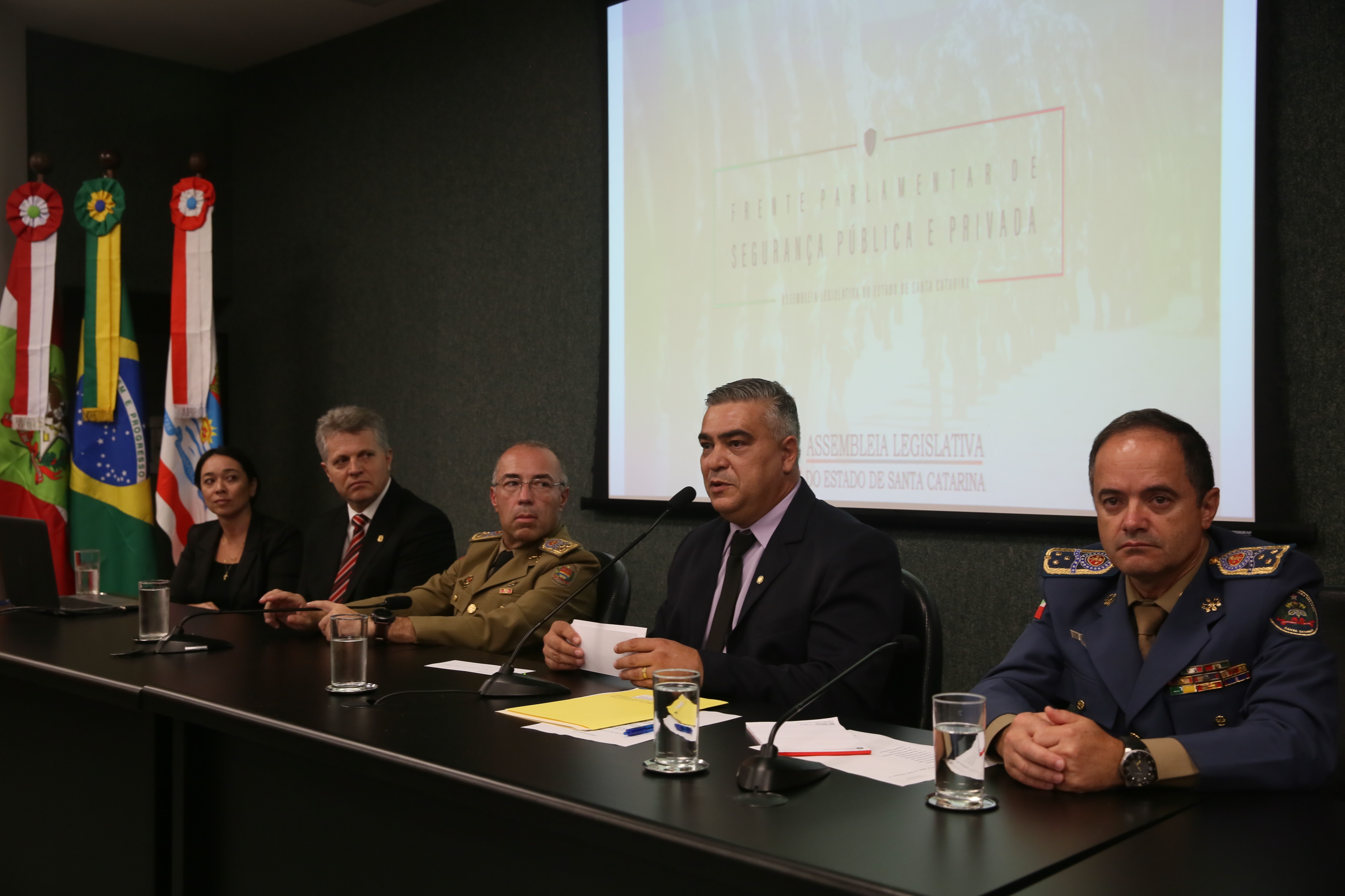Frente Parlamentar em defesa das seguranças pública e privada.