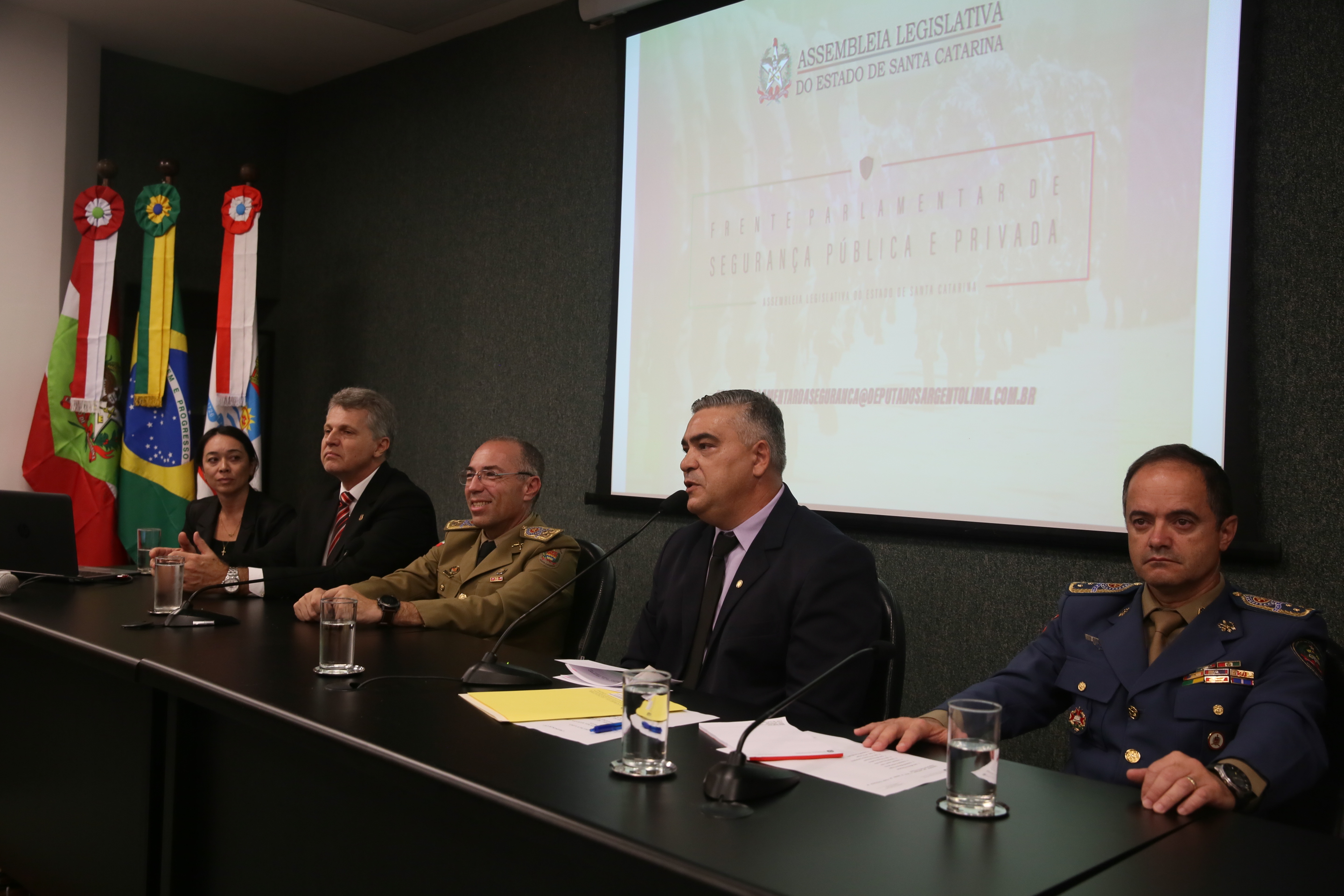Frente Parlamentar em defesa das seguranças pública e privada.