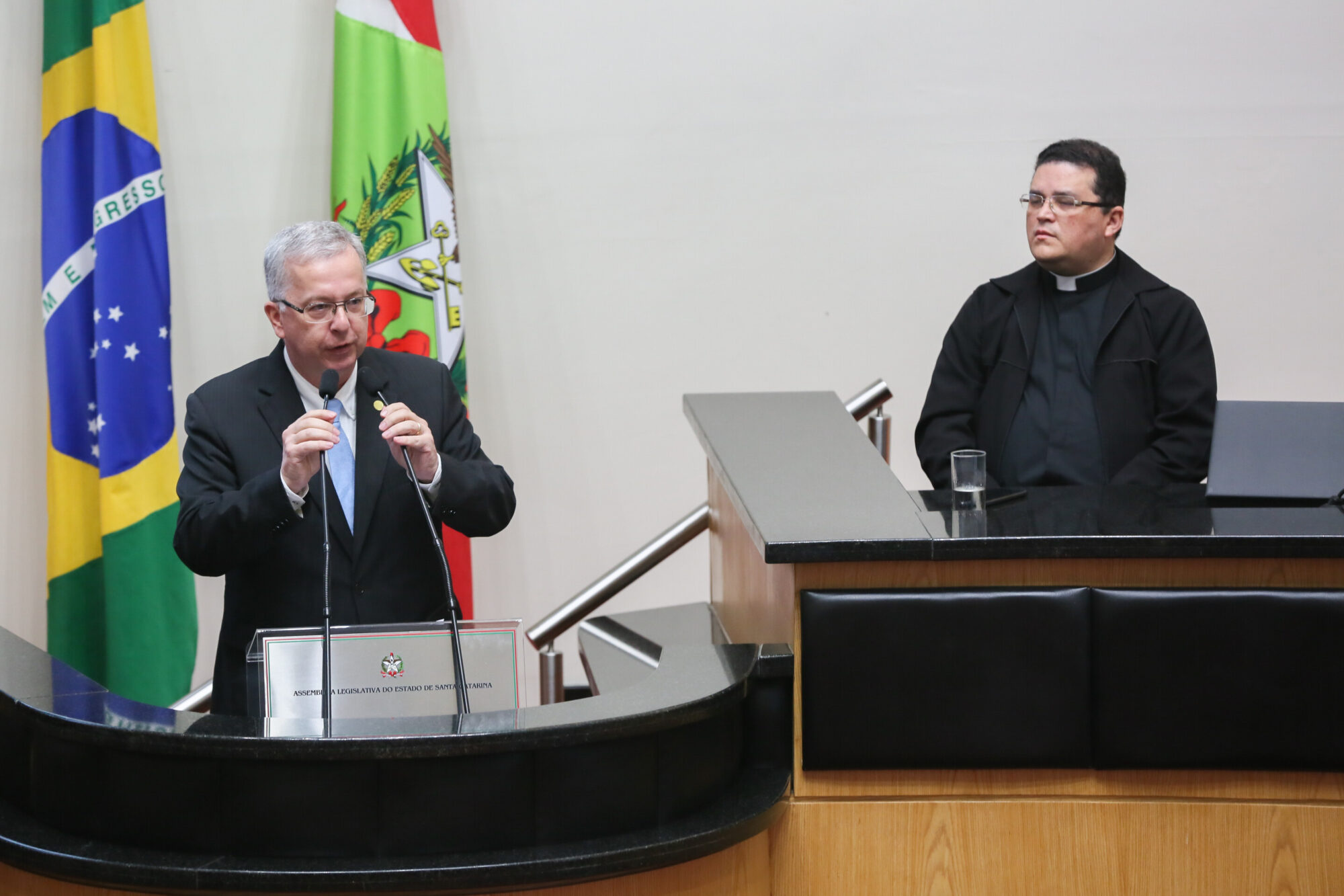 Álvaro Cuduro de Oliveira, dirigente da Sociedade Hamonya-Lira, de Joinville.