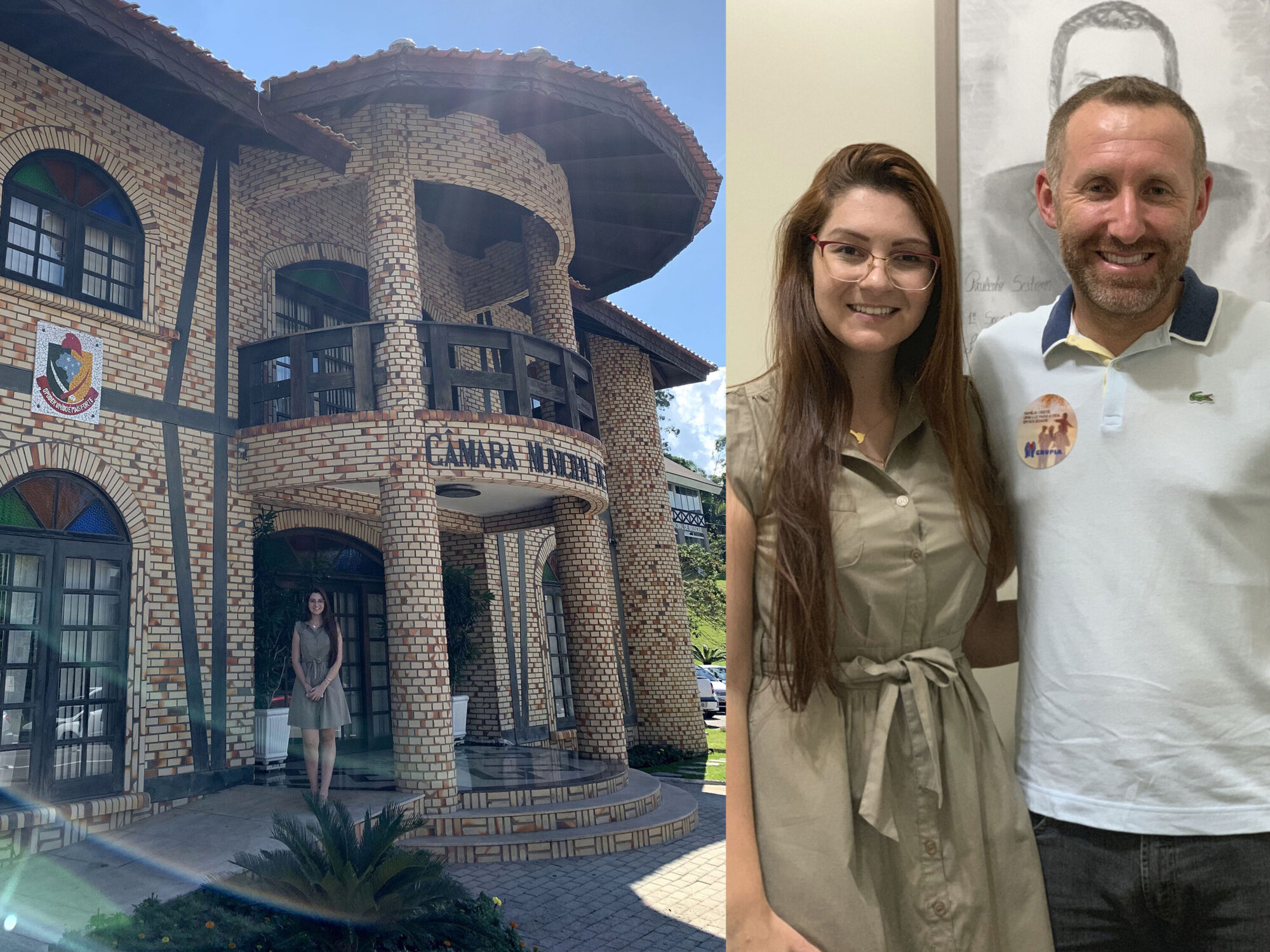 Deputada Ana Campagnolo e vereador Paulinho Sestrem em Brusque