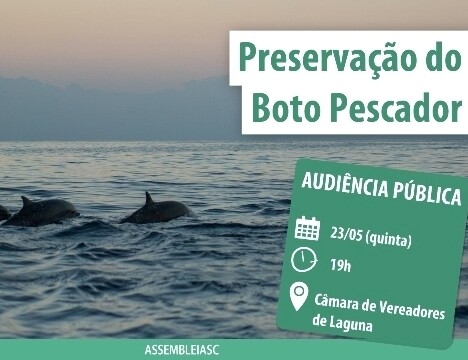 Audiência em Laguna vai discutir a preservação do boto pescador