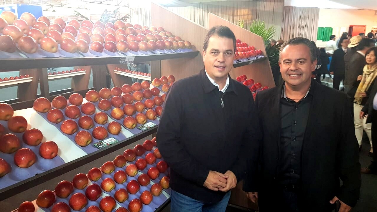 Deputado Rodrigo Minotto e Guga, presidente da Câmara de Vereadores de São Joaquim