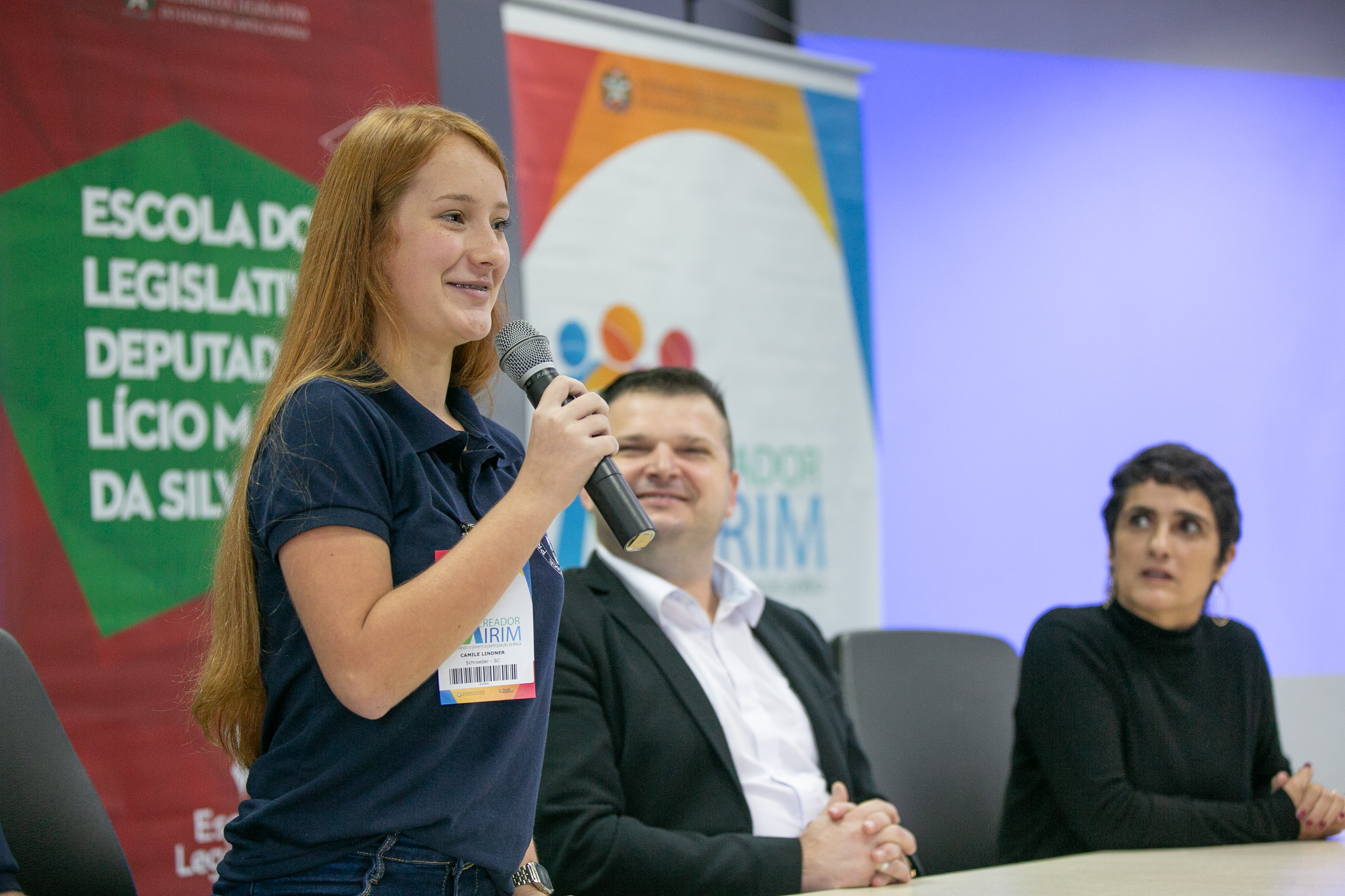 Camile Lindner, presidente da Câmara de vereadores mirins de Schroeder