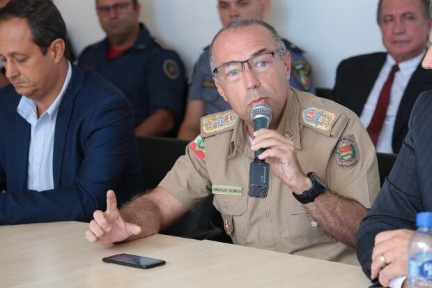 Secretário da SSP Coronel Araujo Gomes. Foto: Secom-SC.
