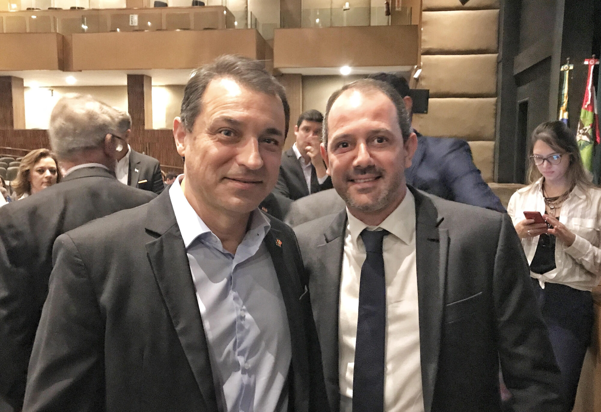 Deputado Laércio Schuster e governador Carlos Moisés
