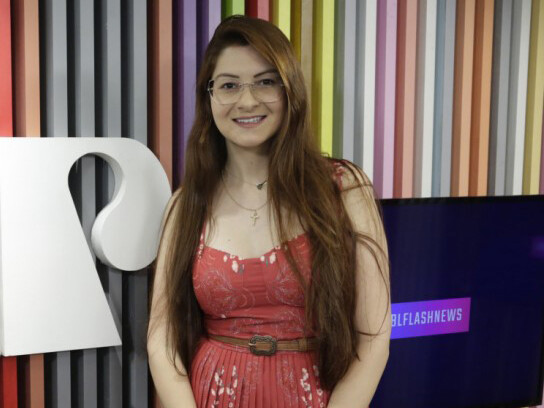 Deputada Ana Caroline Campagnolo nos estúdios da Jovem Pan, em São Paulo