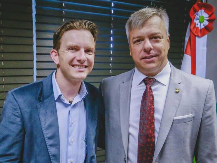 Deputado Fabiano da Luz e Adrianinho, vereador de Xanxerê FOTO: Eliéser Donhauser