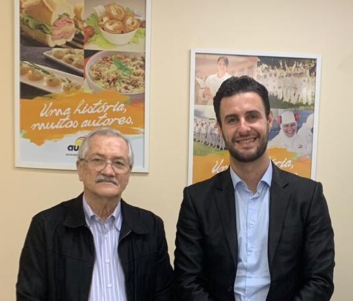 Deputado Felipe Estevão e Mário Lanznaster, presidente da Cooperativa Central Aurora