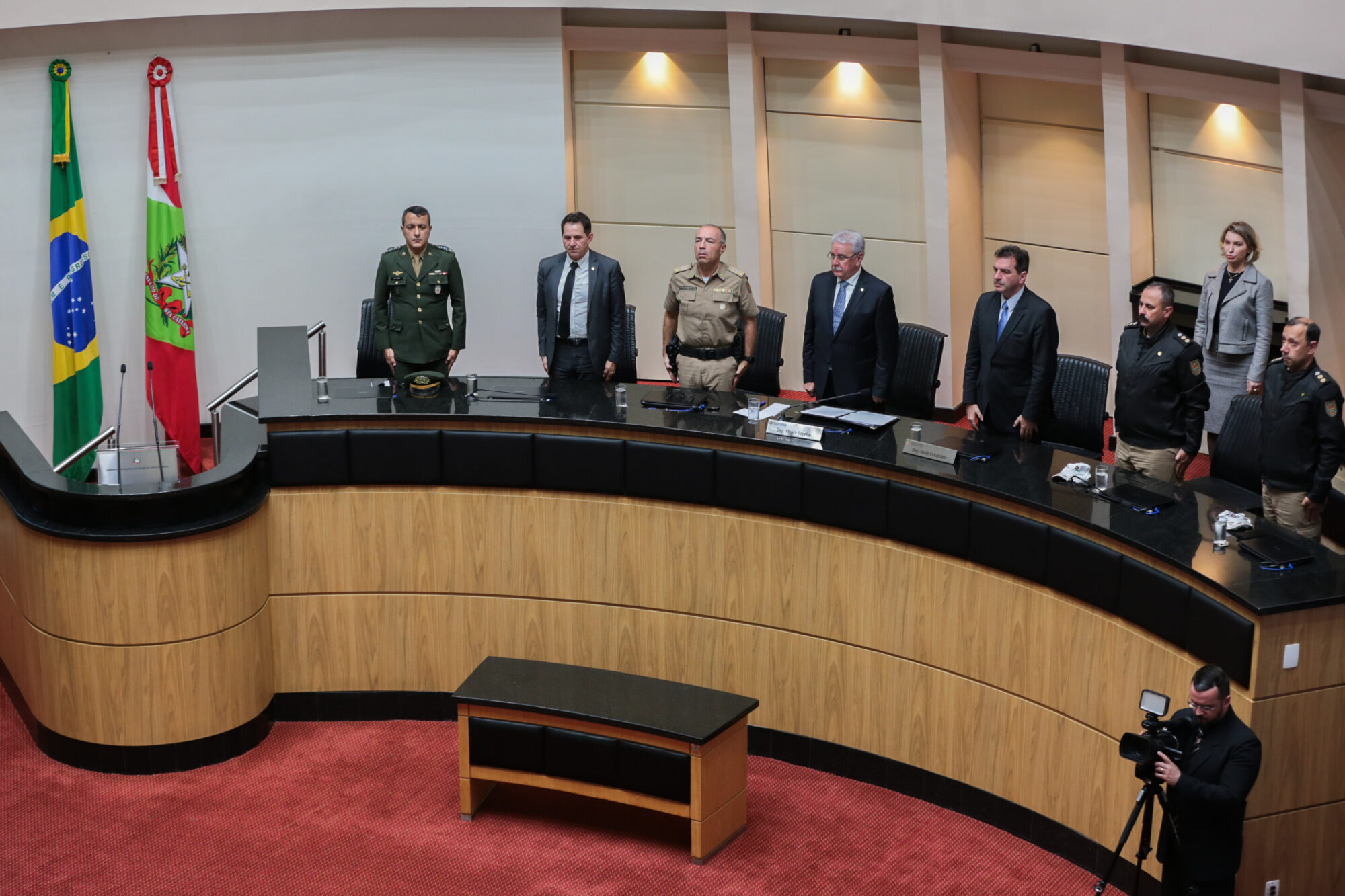 Solenidade reconheceu trabalho da Polícia Militar Rodoviária Estadual (PMRV) na SC-453, no Meio Oeste