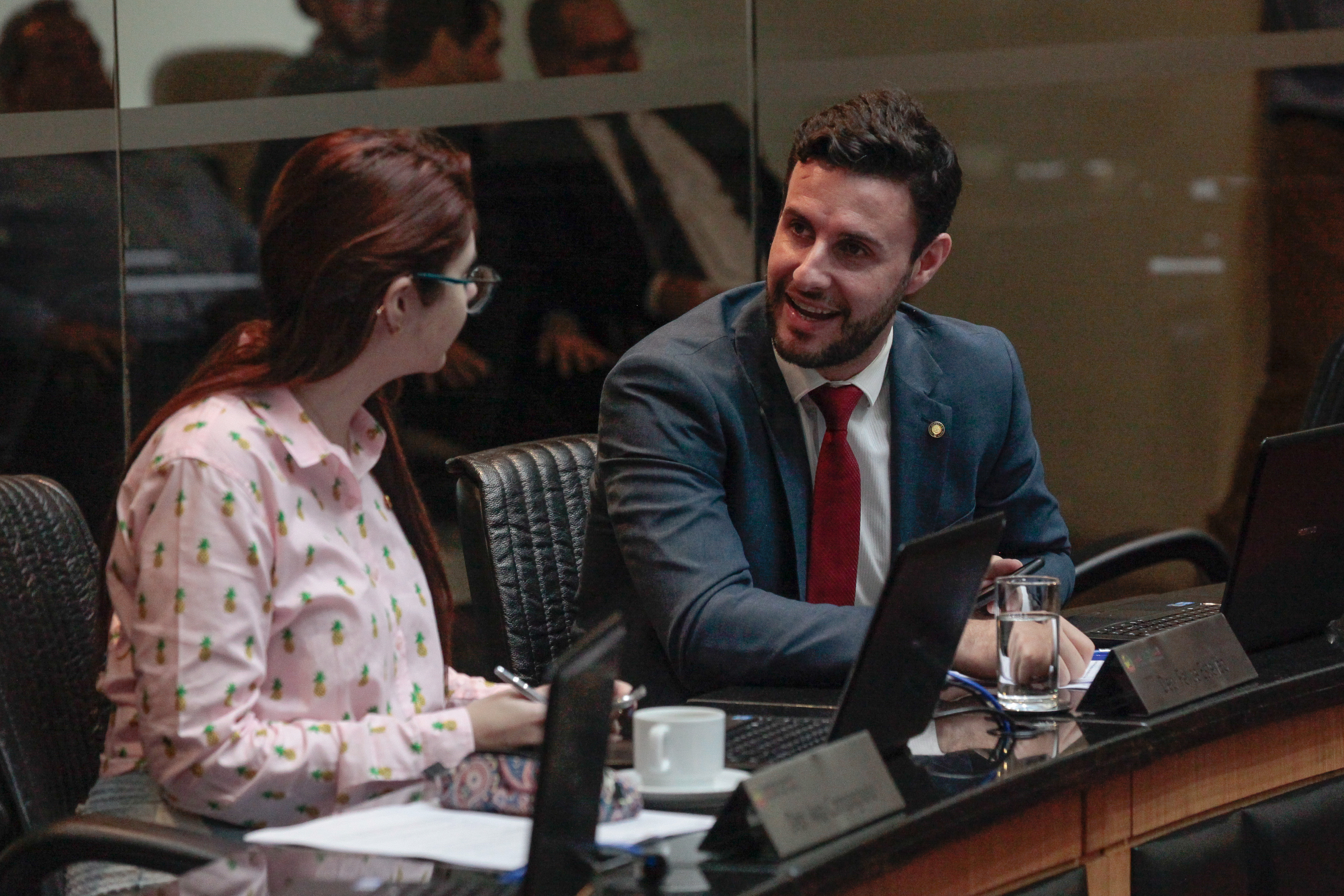 Deputada Ana Campagnolo (PSL) e Deputado Felipe Estevão (PSL)