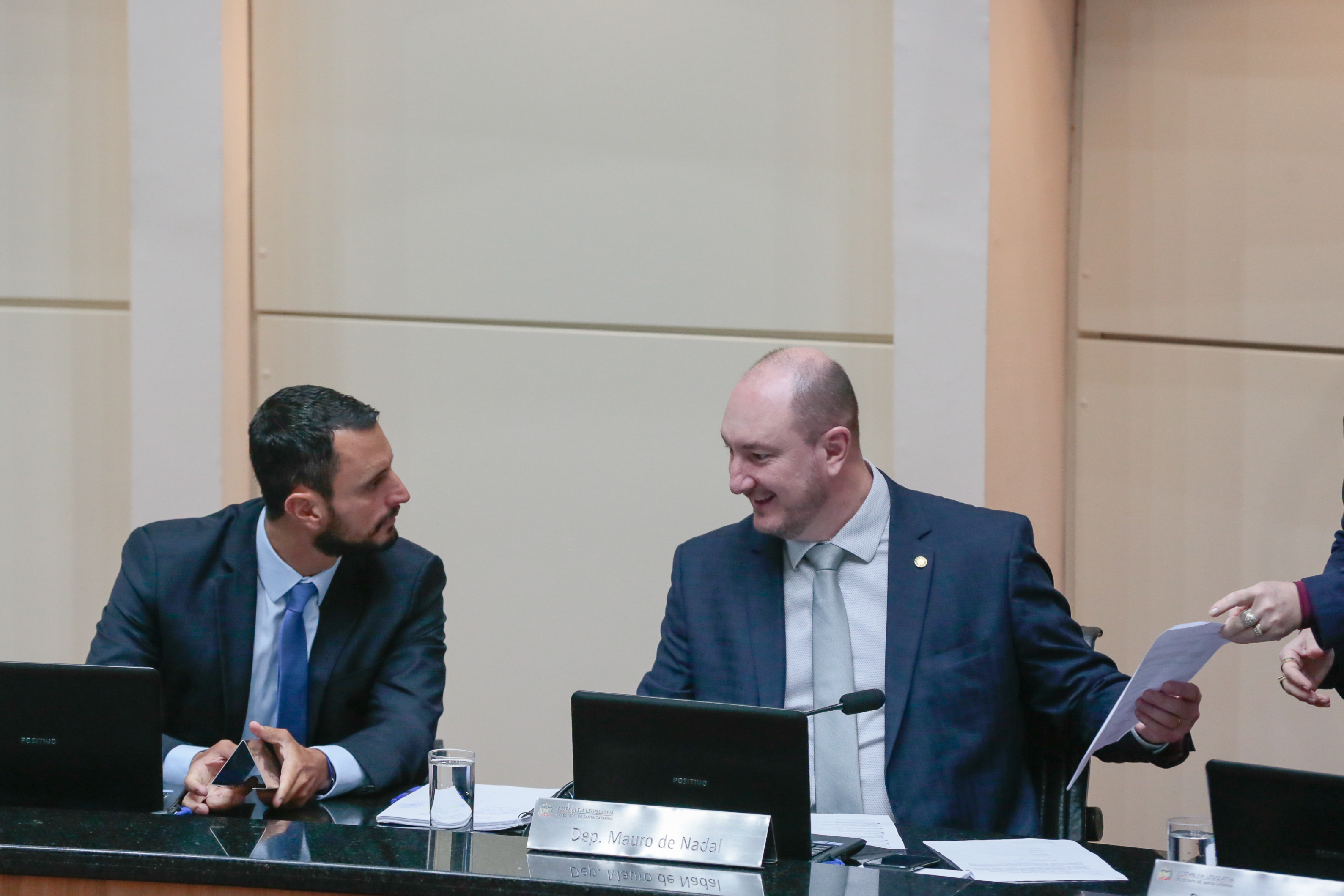 Sessão Ordinária - Deputado João Amin (PP) e Deputado Mauro de Nadal (MDB)