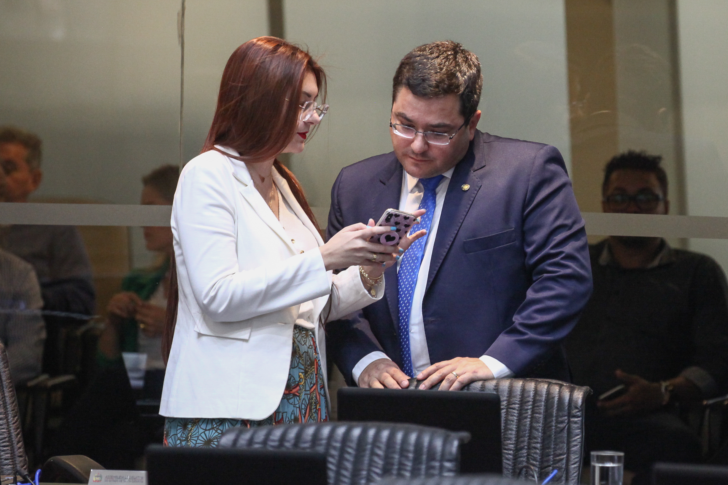 Sessão Ordinária - Deputado Ricardo Alba (PSL) e Deputada Ana Paula Campagnolo (PSL)