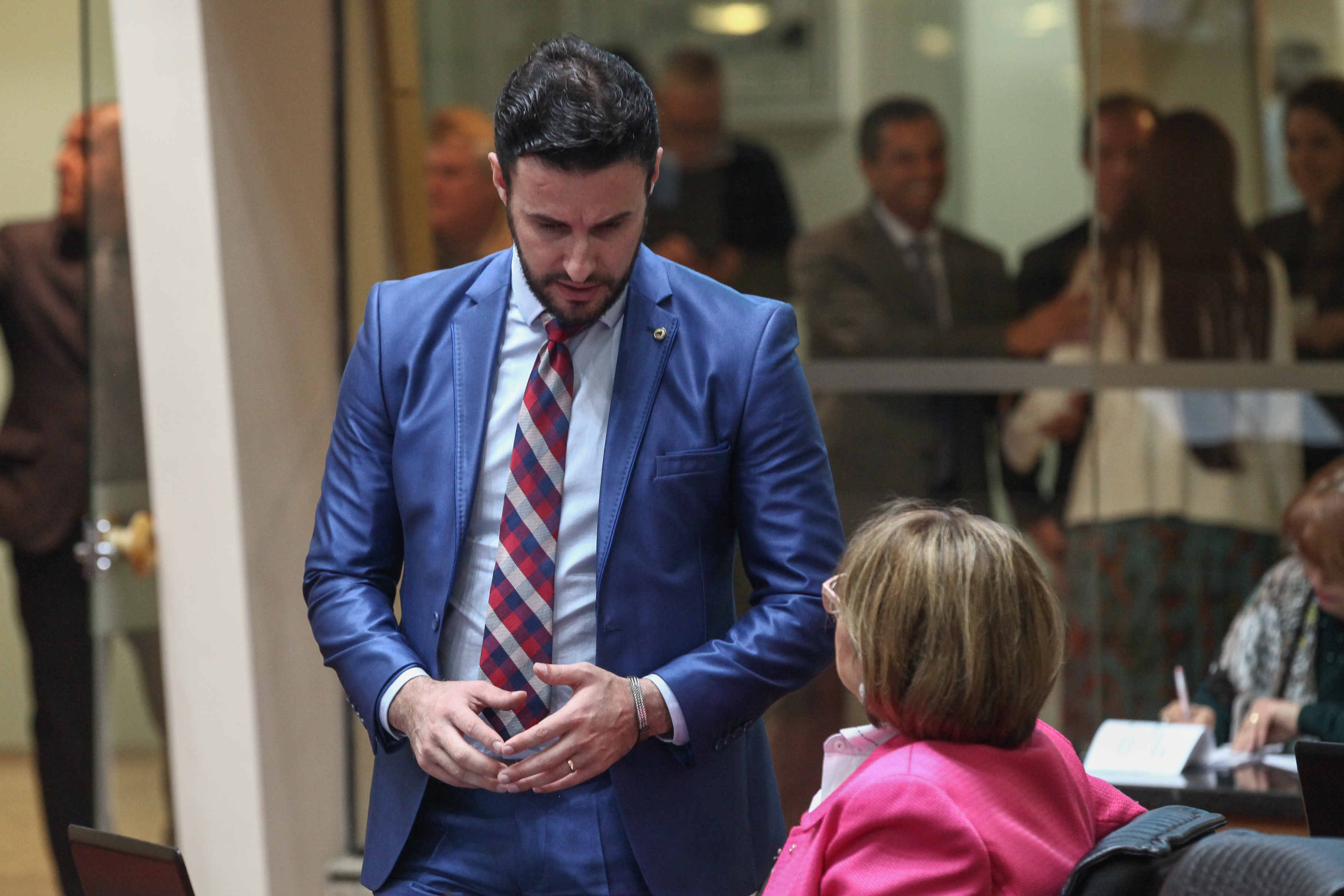 Sessão Ordinária - Deputado Felipe Estevão (PSL) e Deputada Ada Faraco de Luca (MDB)