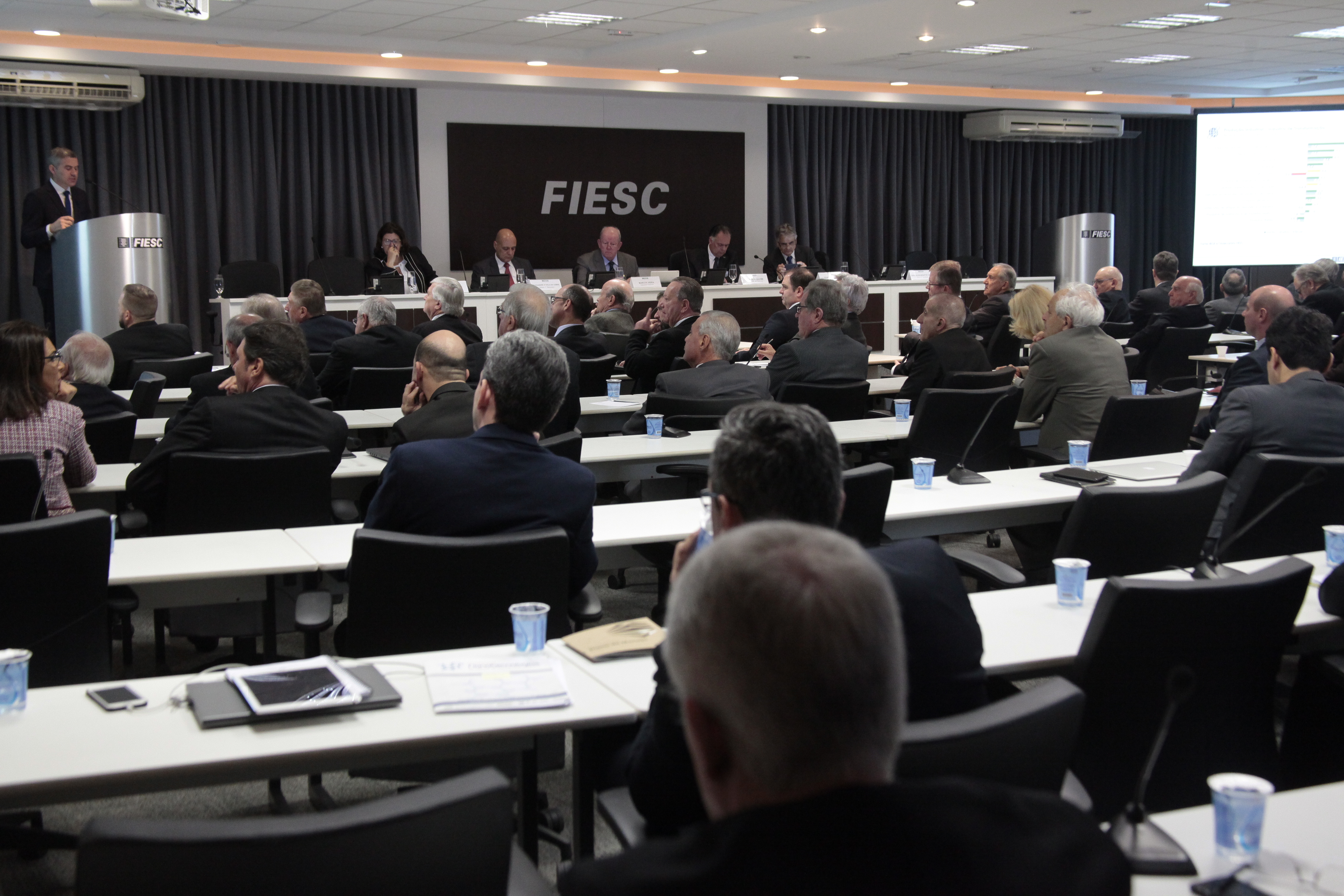 Deputado Marcos Vieira (PSDB) na Fiesc