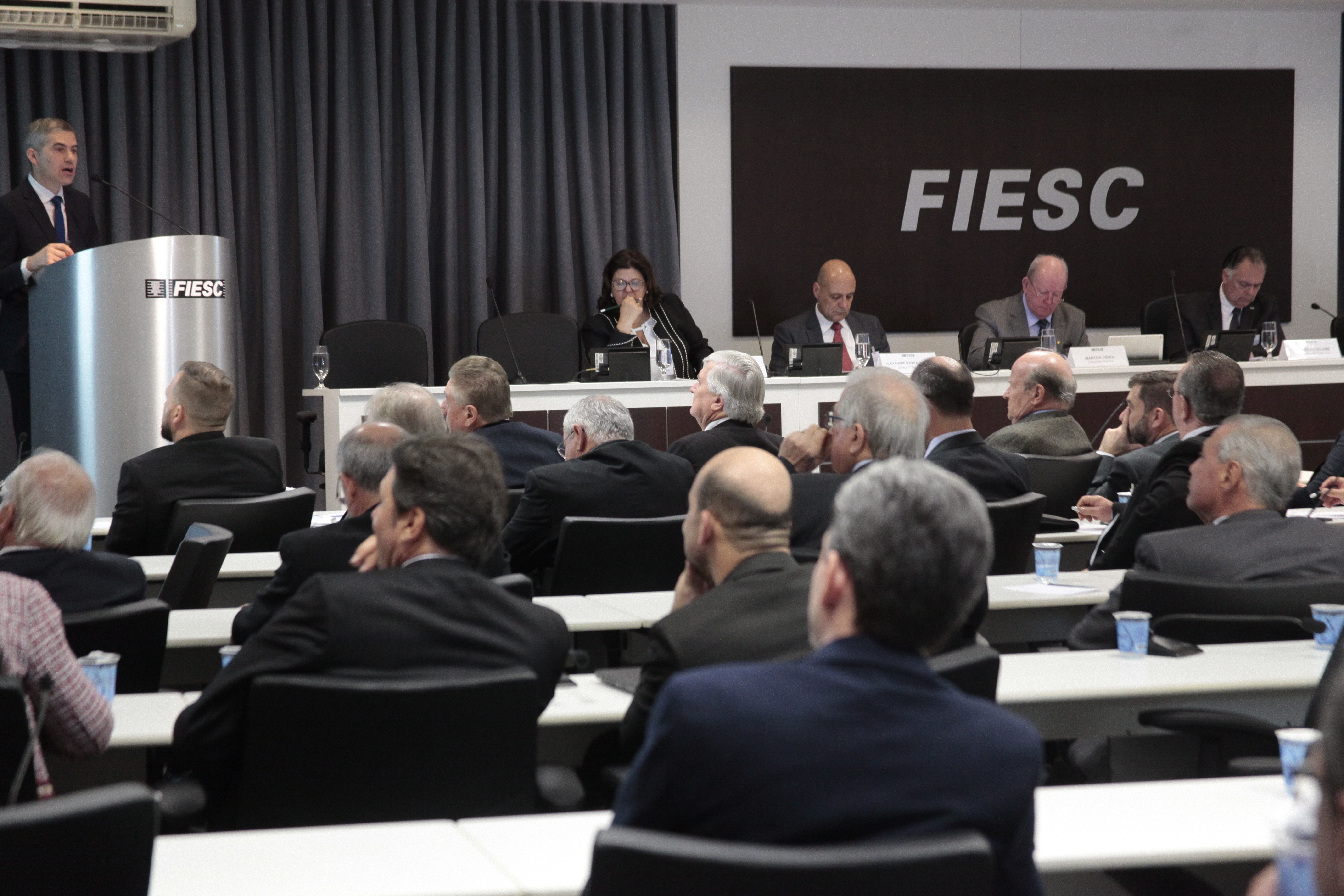 Deputado Marcos Vieira (PSDB) na Fiesc
