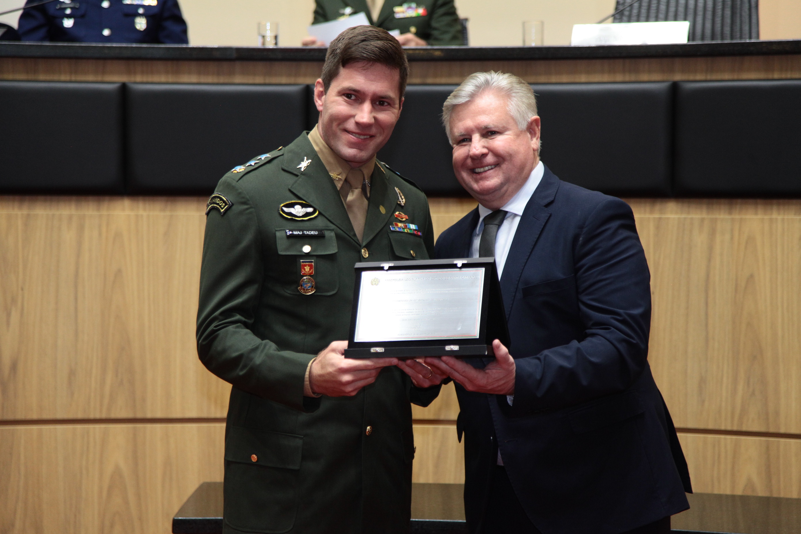 Sessão Especial em Comemoração ao Dia do Soldado - Major Tadeu Poeski Pacheco de Oliveira