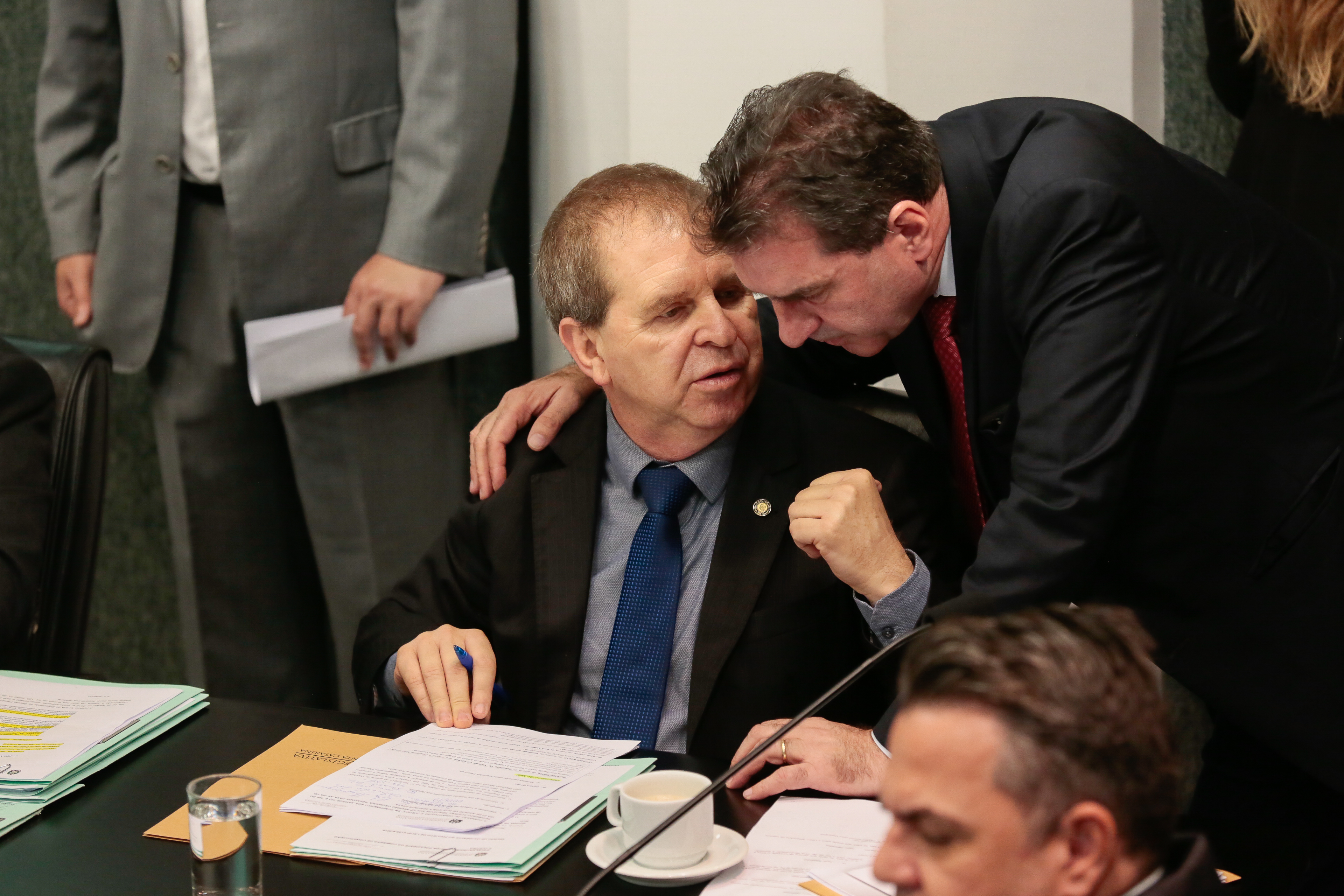 Comissão de Constituição e Justiça - Deputado Valdir Cobalchini (MDB) e Deputado Maurício Eskudlark (PR)