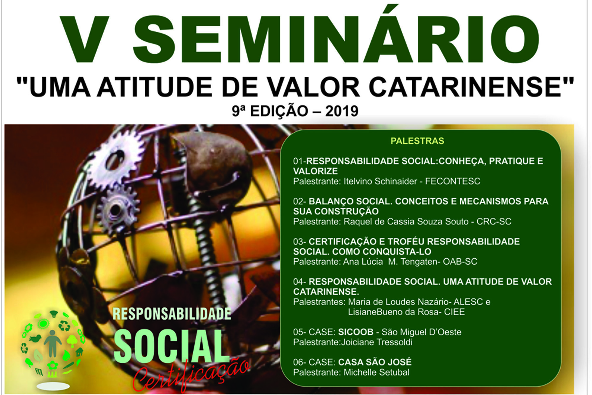 Alesc promove a 5ª edição do seminário de Responsabilidade Social