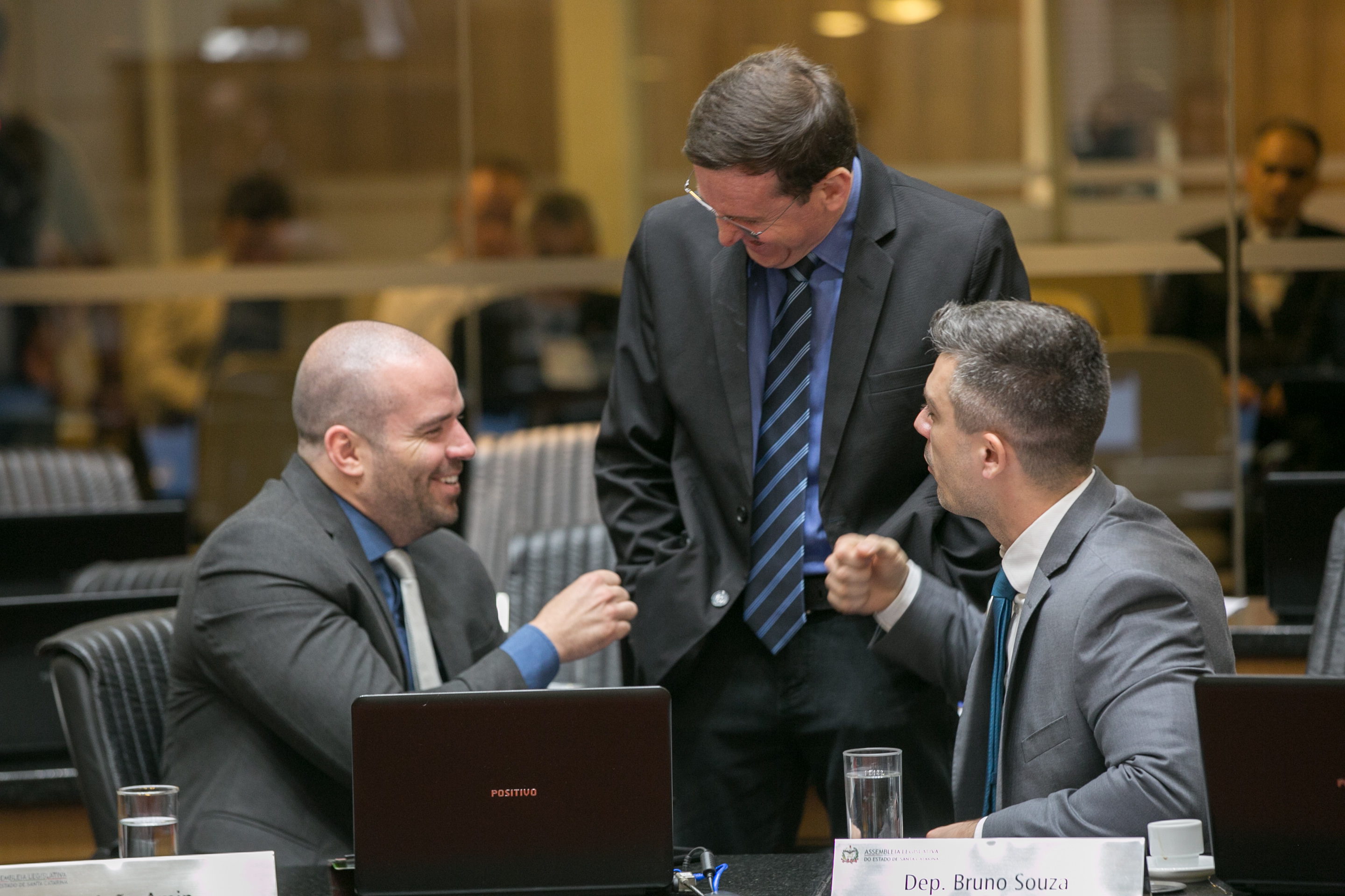 Deputado Jessé Lopes (PSL), Deputado Jair Miotto (PSC) e Deputado Bruno Souza
