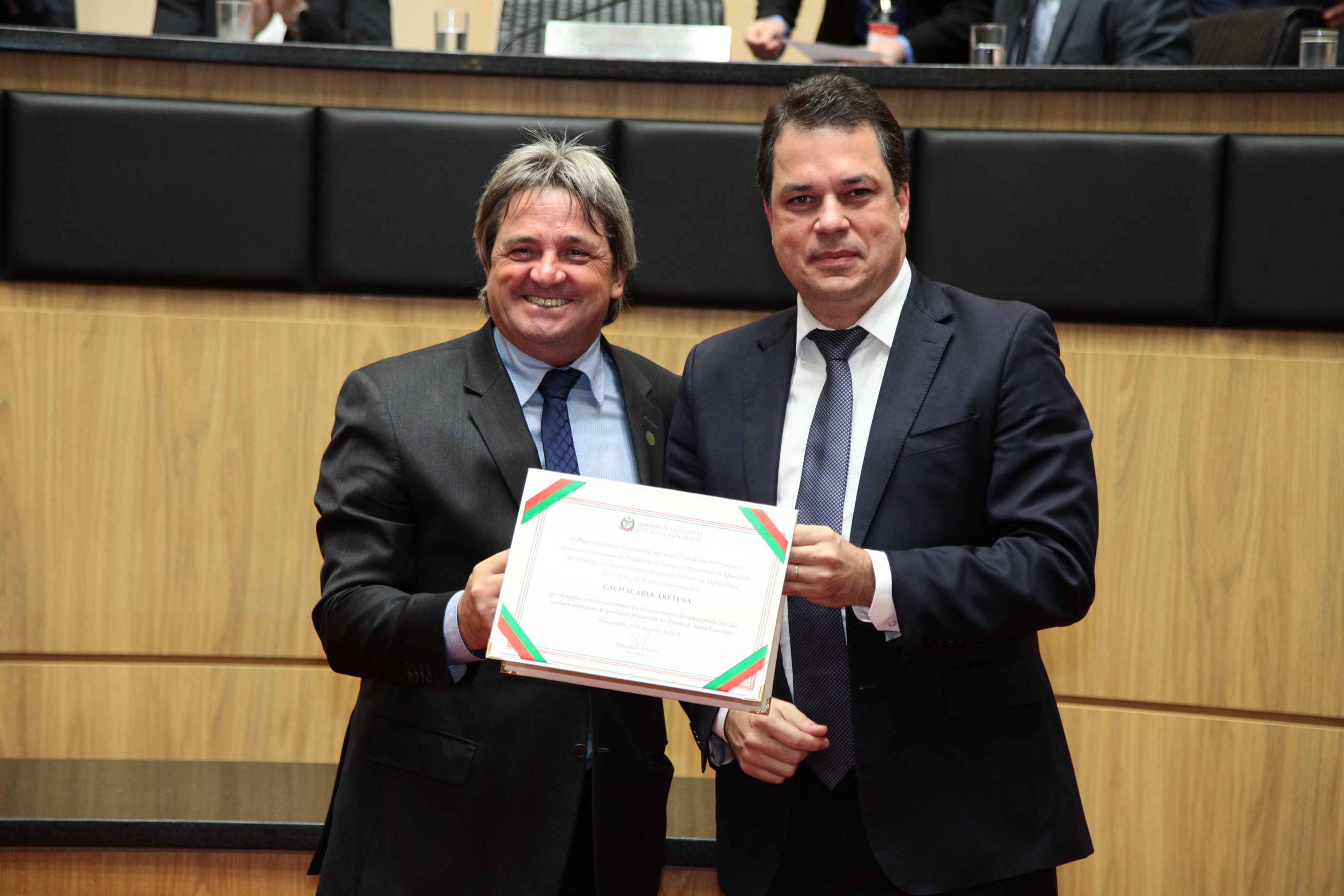 Homenagem à Associação Catarinense dos Produtores de Cachaça e Aguardente de Qualidade de Santa Catarina