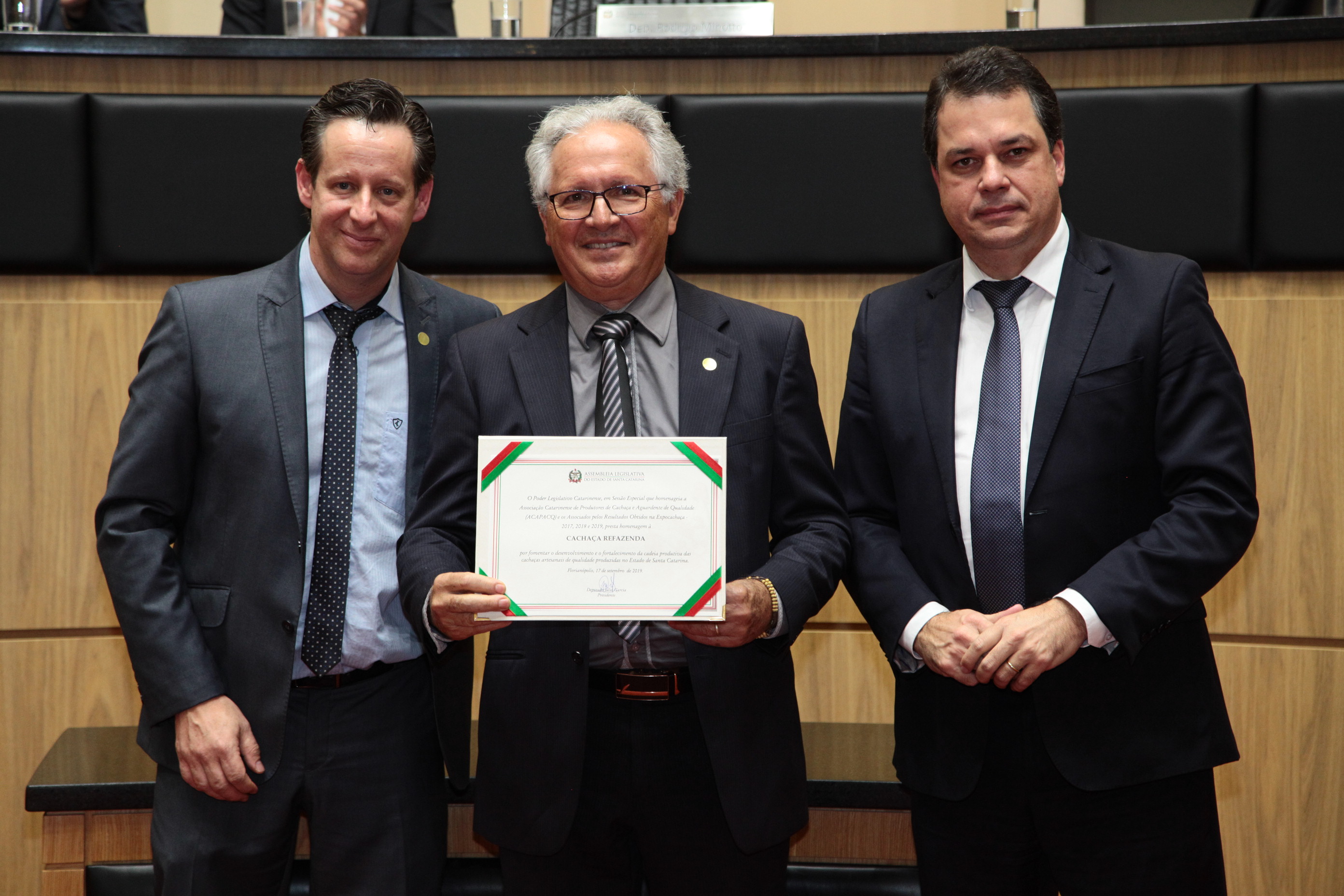 Homenagem à Associação Catarinense dos Produtores de Cachaça e Aguardente de Qualidade de Santa Catarina