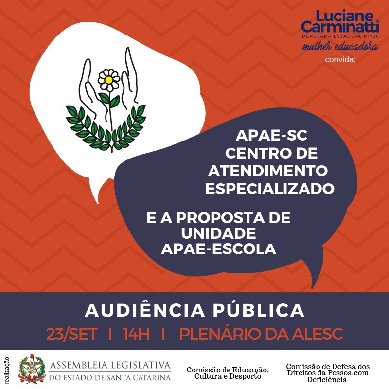 Audiência pública discutirá alternativa de modelo às Apaes em Santa Catarina