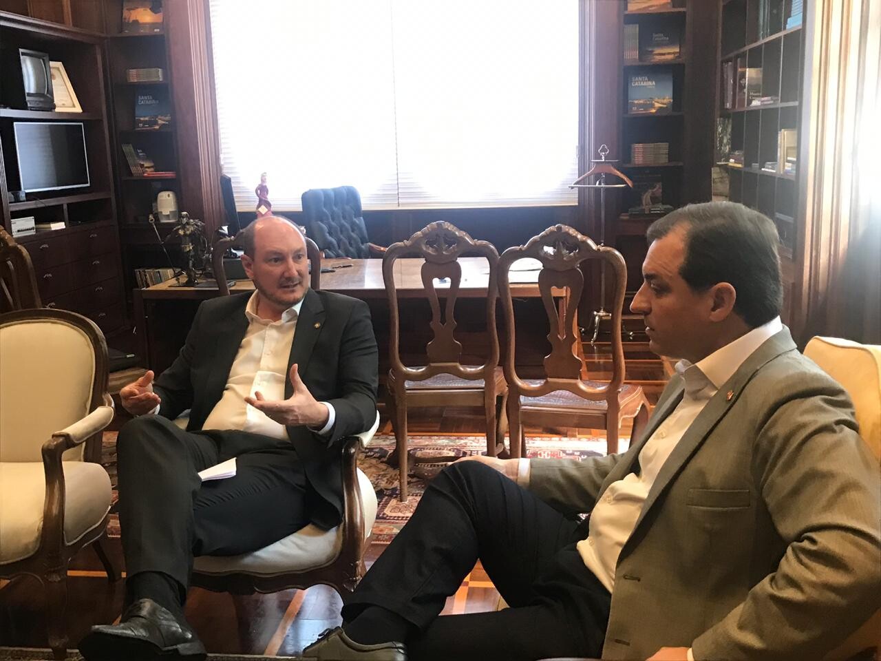 Deputado Mauro de Nadal e governador Carlos Moisés