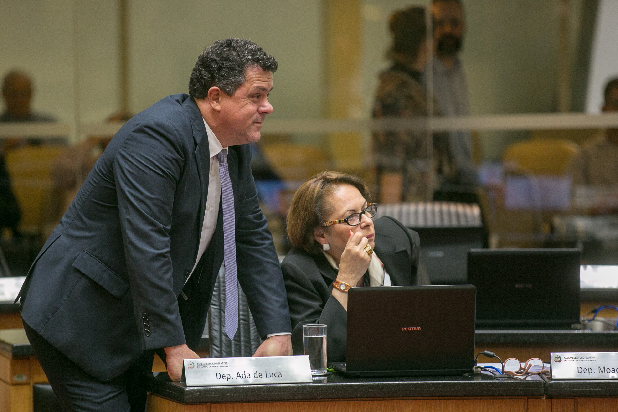 Deputado Ivan Naatz (PV) e Deputada Ada De Luca (MDB)
