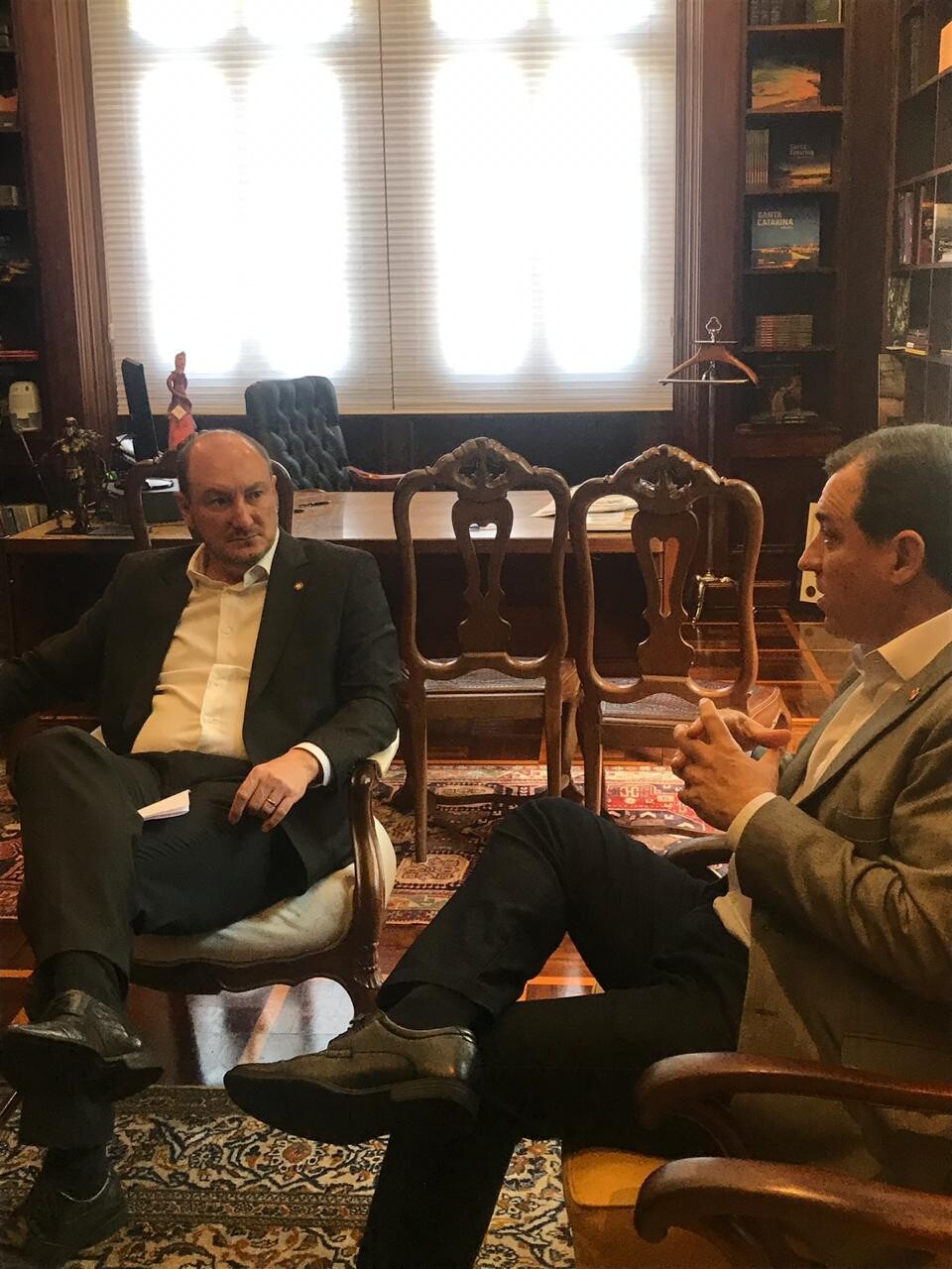Deputado Mauro de Nadal e governador Carlos Moisés