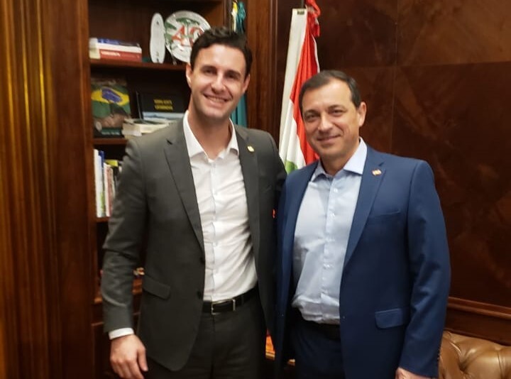 Deputado Felipe Estevão e governador Carlos Moisés