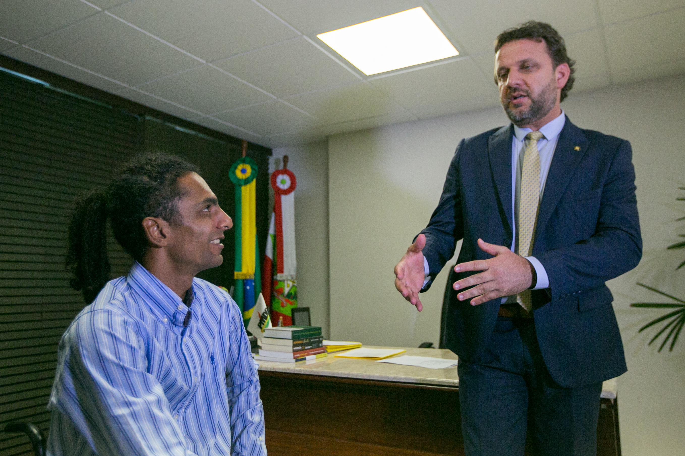 Paratleta Ymanitu Silva e Deputado Jerry Comper (MDB)