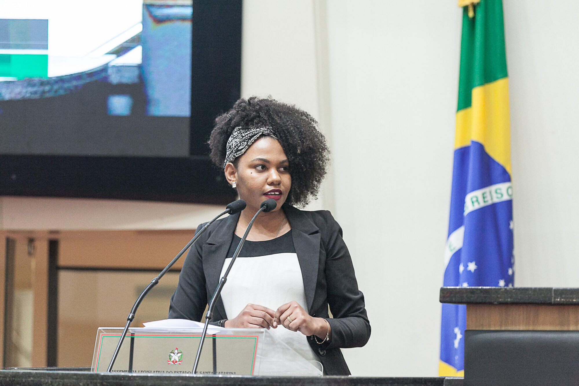 Delza da Hora Souza, presidente do Parlamento Jovem do PAB