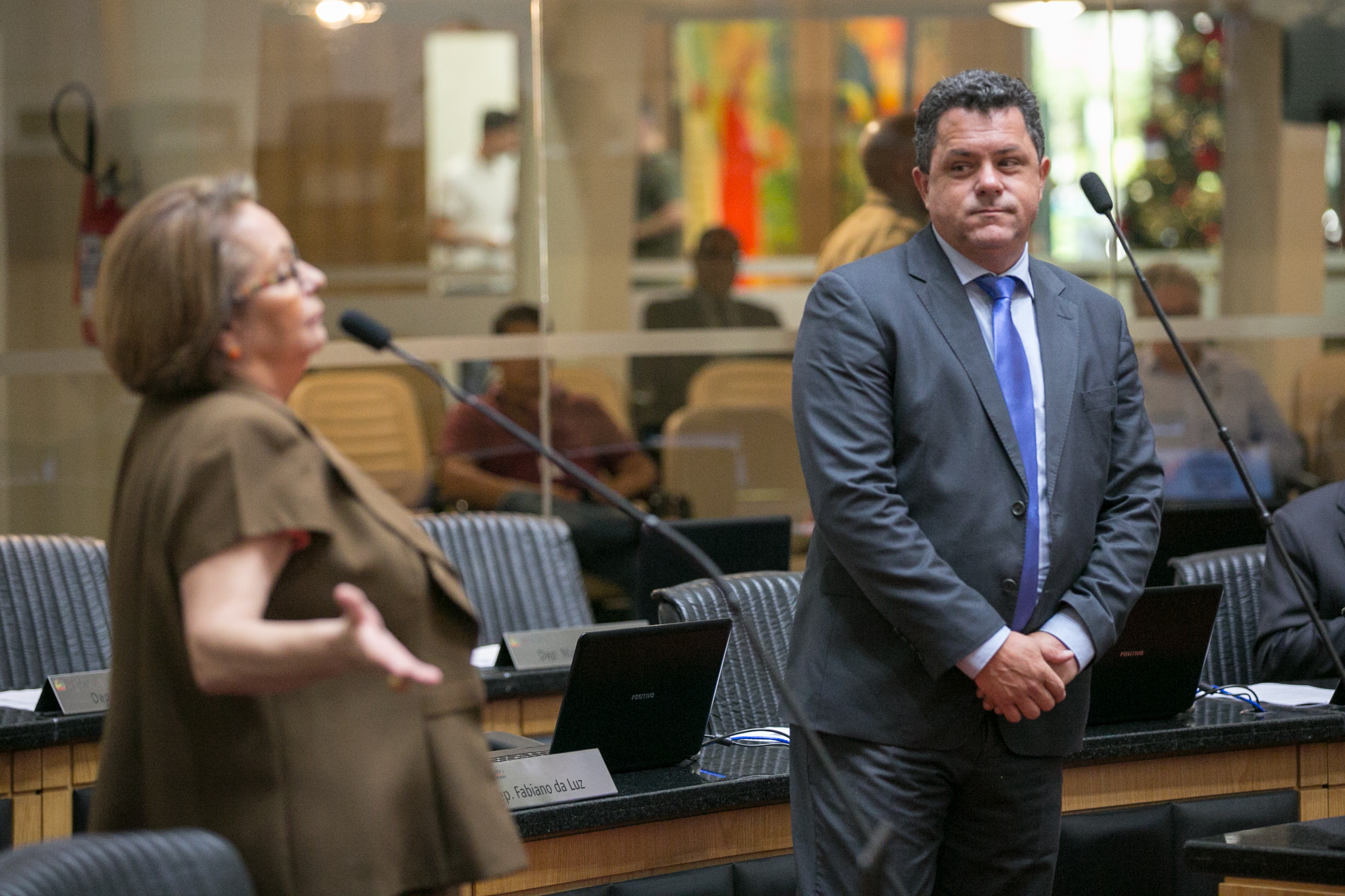 Deputado Ivan Naatz (PV) e  Deputada Ada De Luca (MDB)