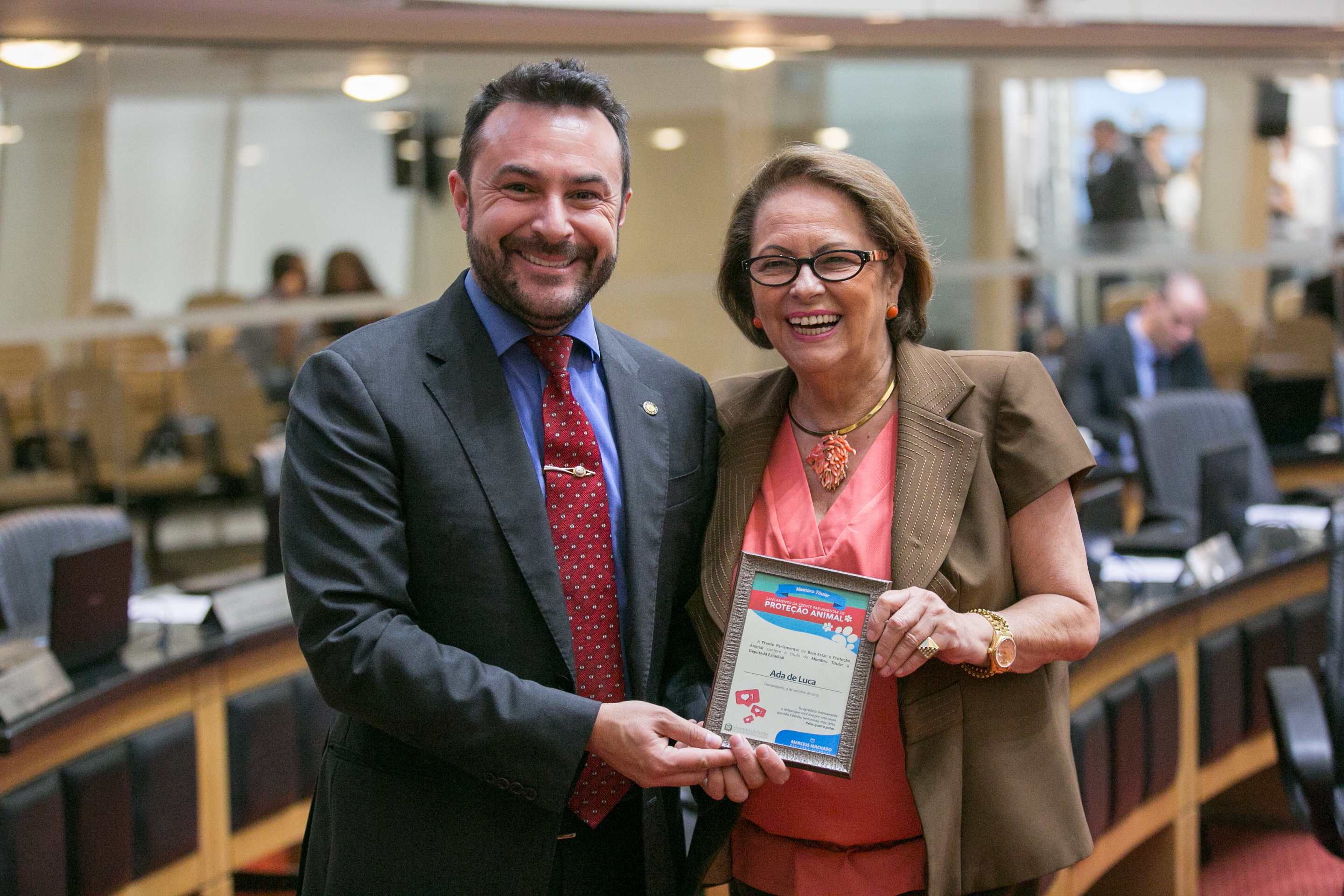 Deputado Marcius Machado (PR) e Deputada Ada De Luca (MDB)