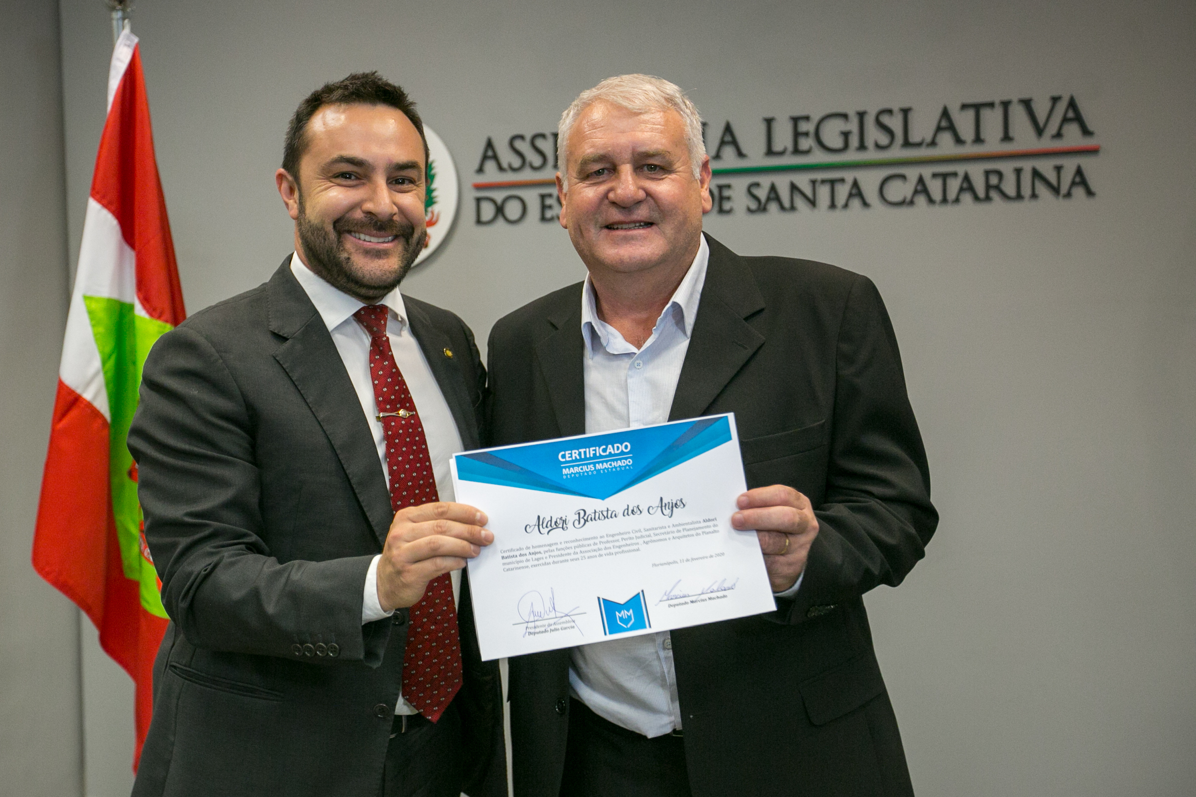 Deputado Marcius Machado (PR) e Aldori Batista dos Anjos