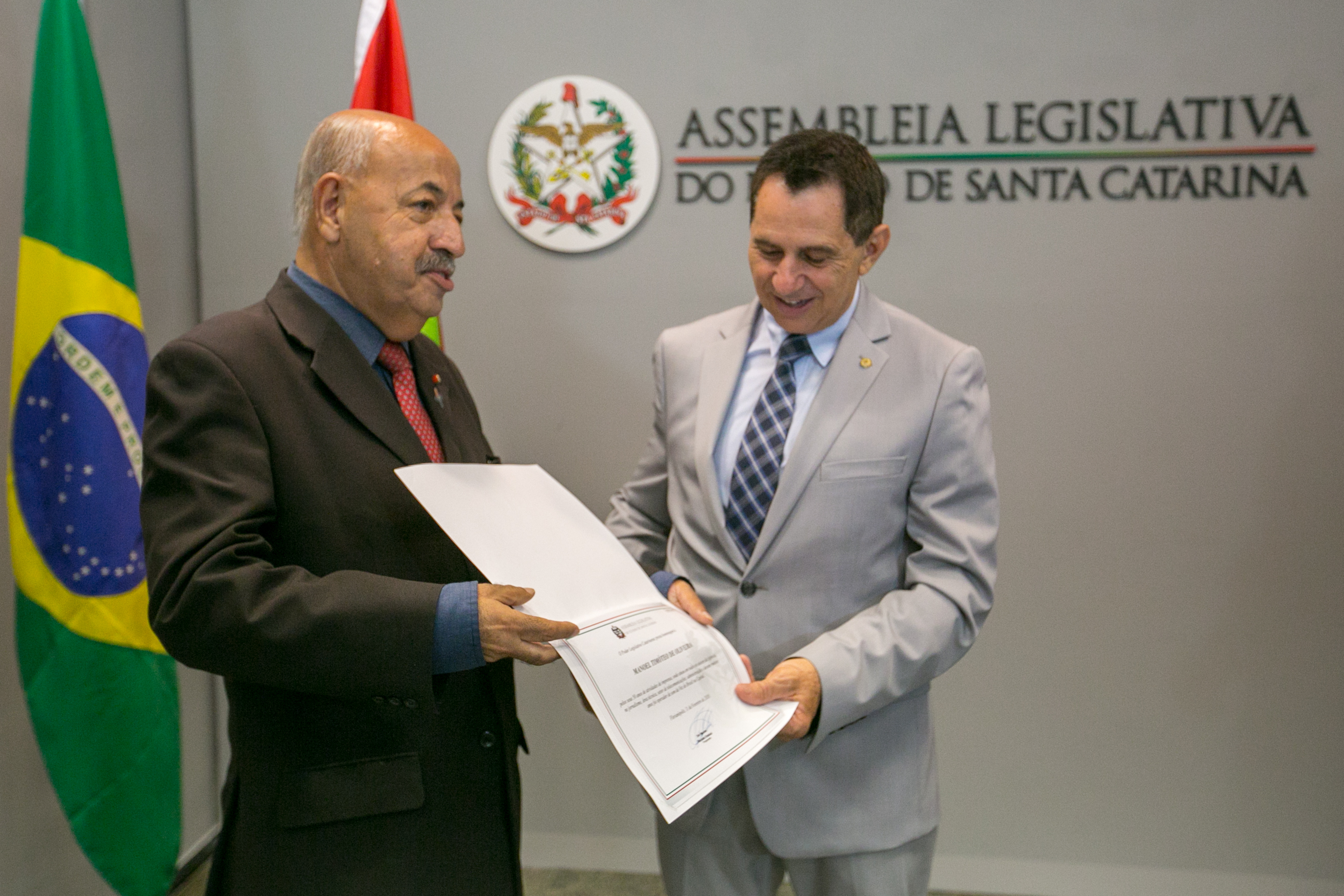 Manoel Timóteo de Oliveira e Deputado Coronel Mocellin (PSL)