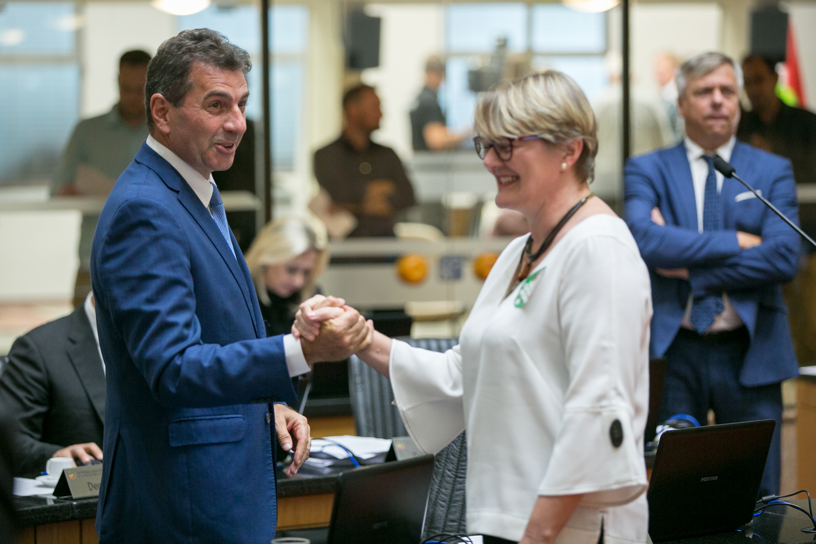 Deputado Valdir Cobalchini (MDB) e Deputada Luciane Carminatti (PT)