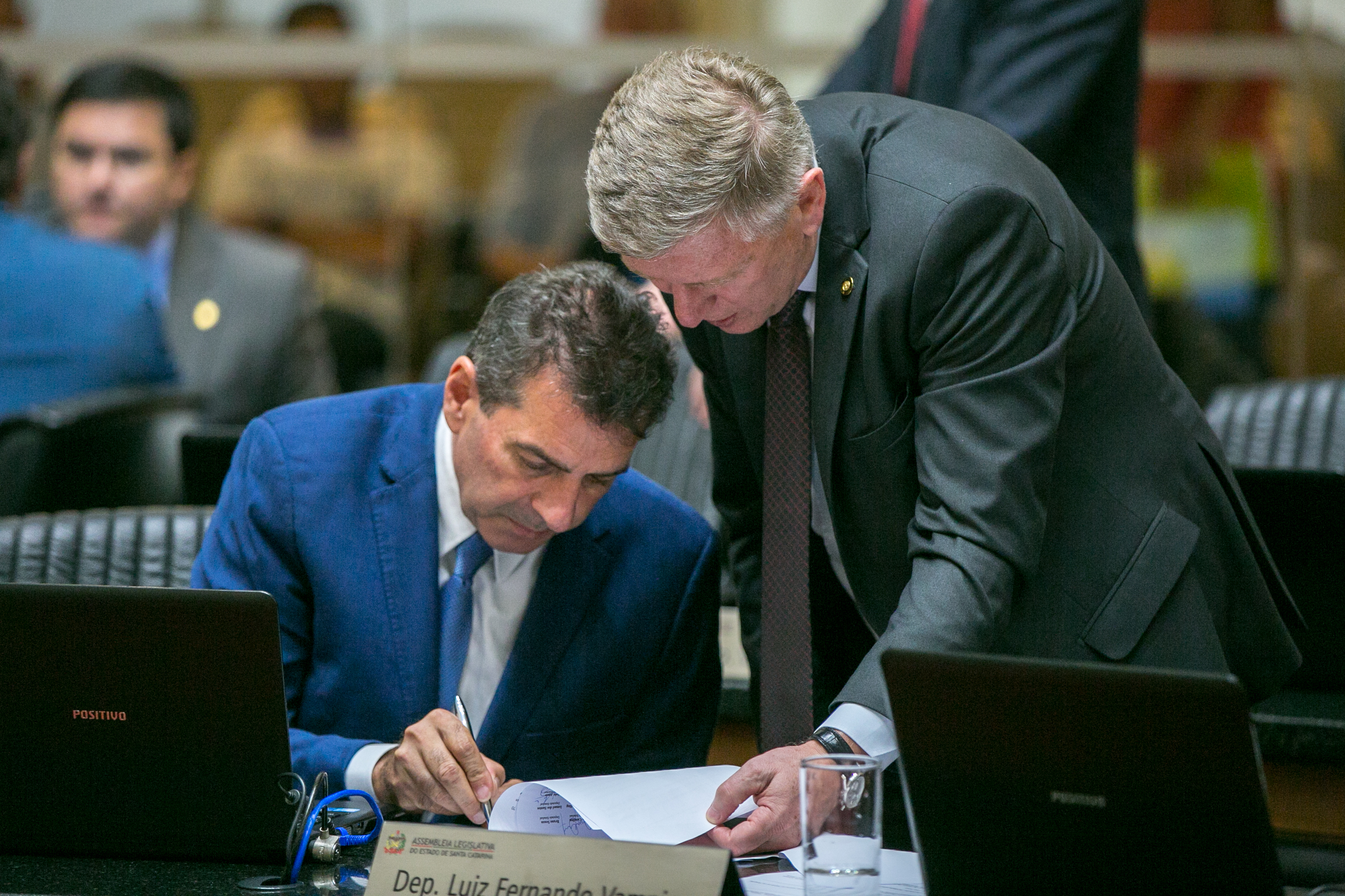 Deputado Valdir Cobalchini (MDB) e Deputado Milton Hobus (PSD)