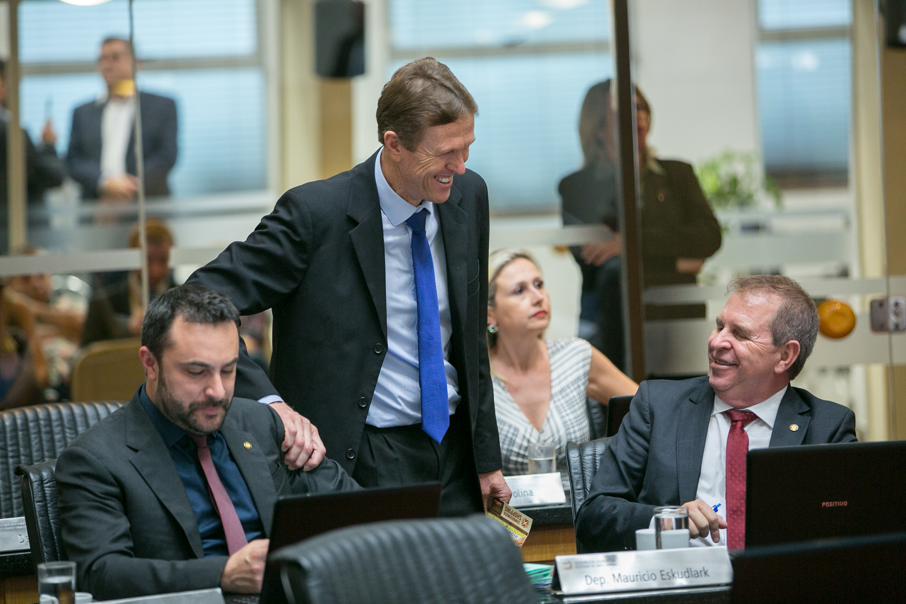 Deputado Marcius Machado (PL), Deputado Volnei Weber (MDB) e Deputado Maurício Eskudlark (PL)
