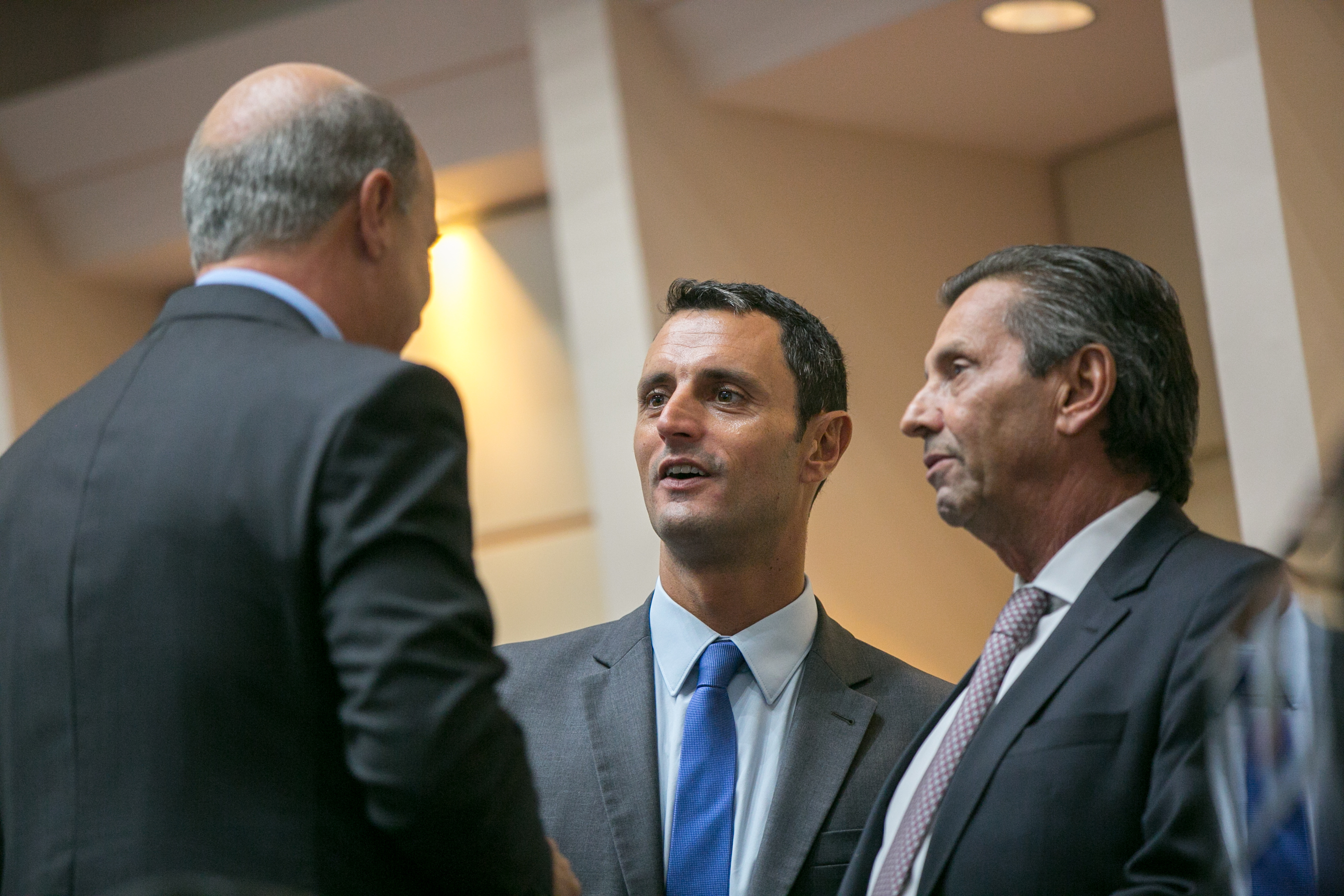 Deputado José Milton Scheffer (PP), 
Deputado João Amin (PP) e Deputado Julio Garcia (PSD)