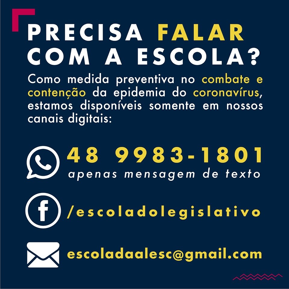 Escola do Legislativo da Alesc tem canais digitais para atender população