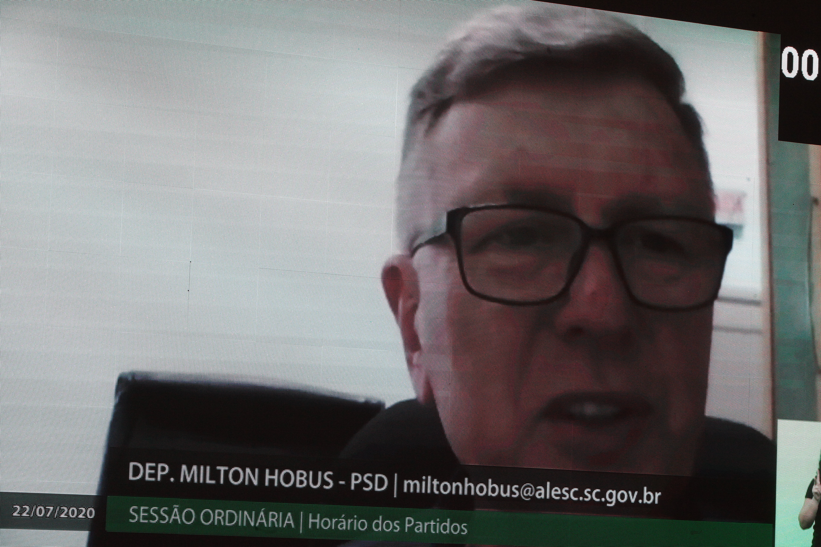 Sessão Plenária - Deputado Milton Hobus (PSD)