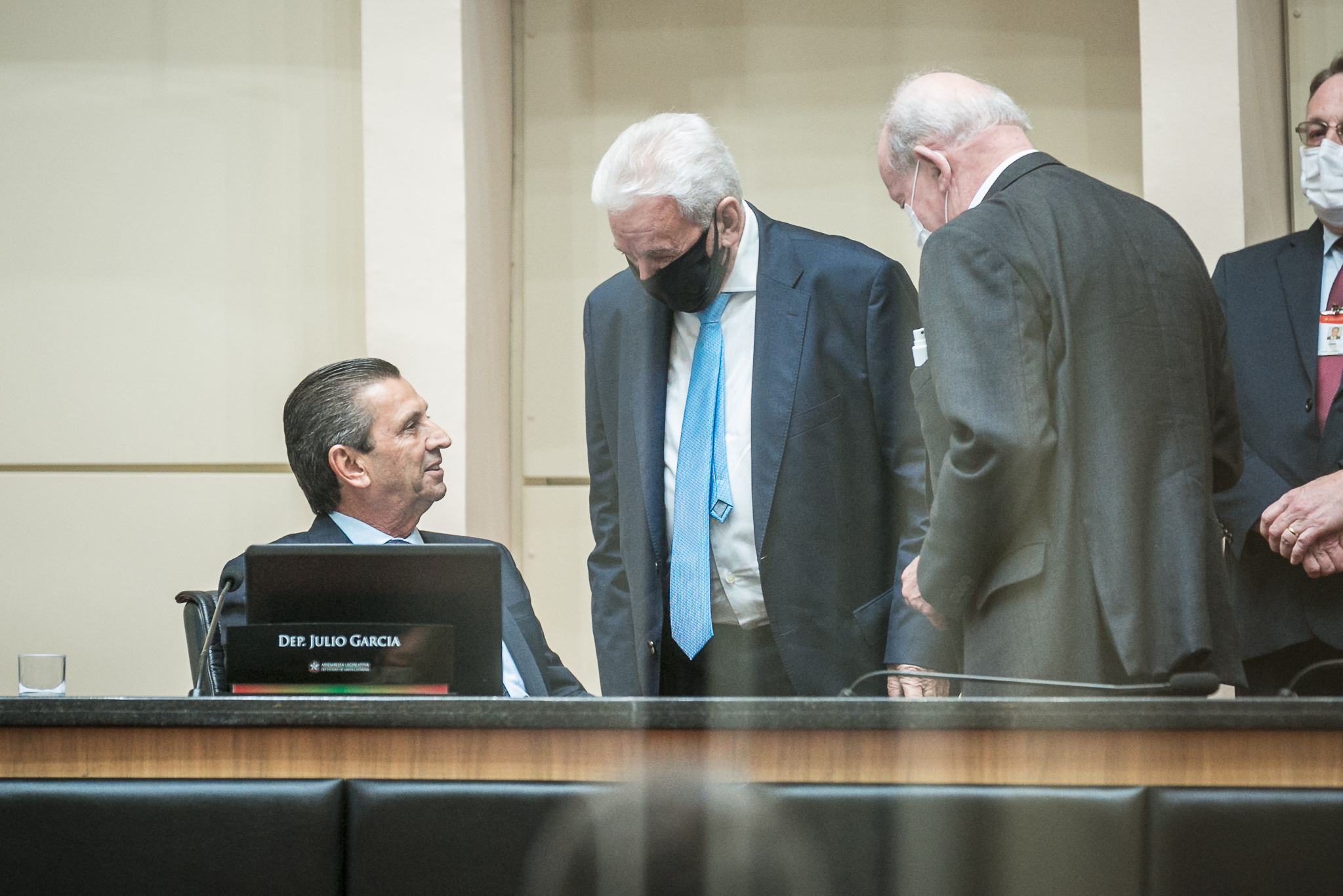Deputado Marcos Vieira (PSDB), Deputado Júlio Garcia (PSD) e Deputado Moacir Sopelsa (MDB)