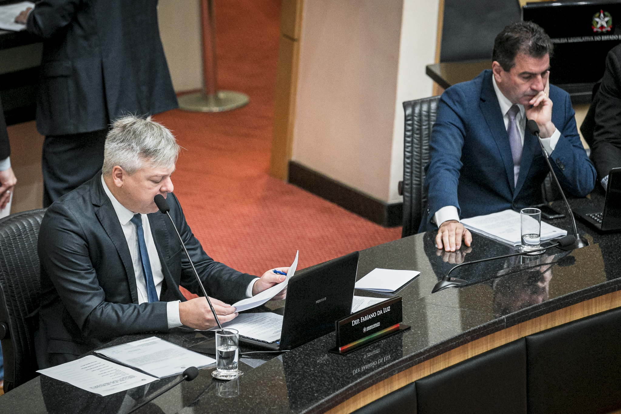 Deputado Fabiano da Luz (PT) e Deputado Valdir Cobalchini (MDB)