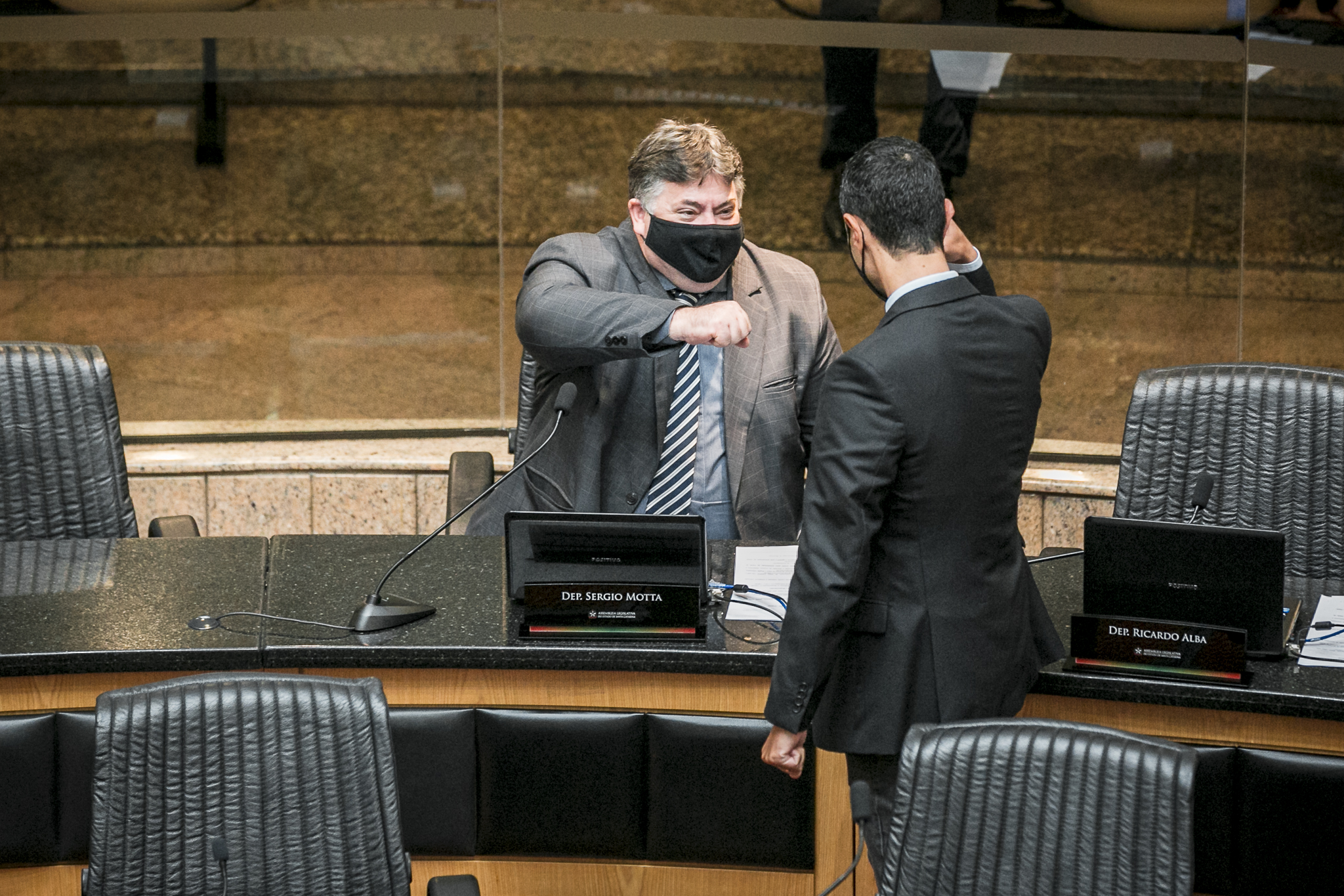 Deputado Sérgio Motta (Republicanos) e Deputado João Amin (PP)